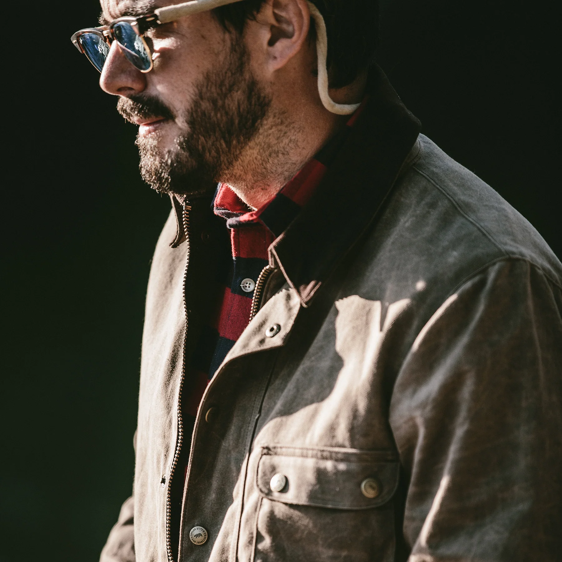 The Rover Jacket in Chocolate Beeswaxed Canvas - Image 6