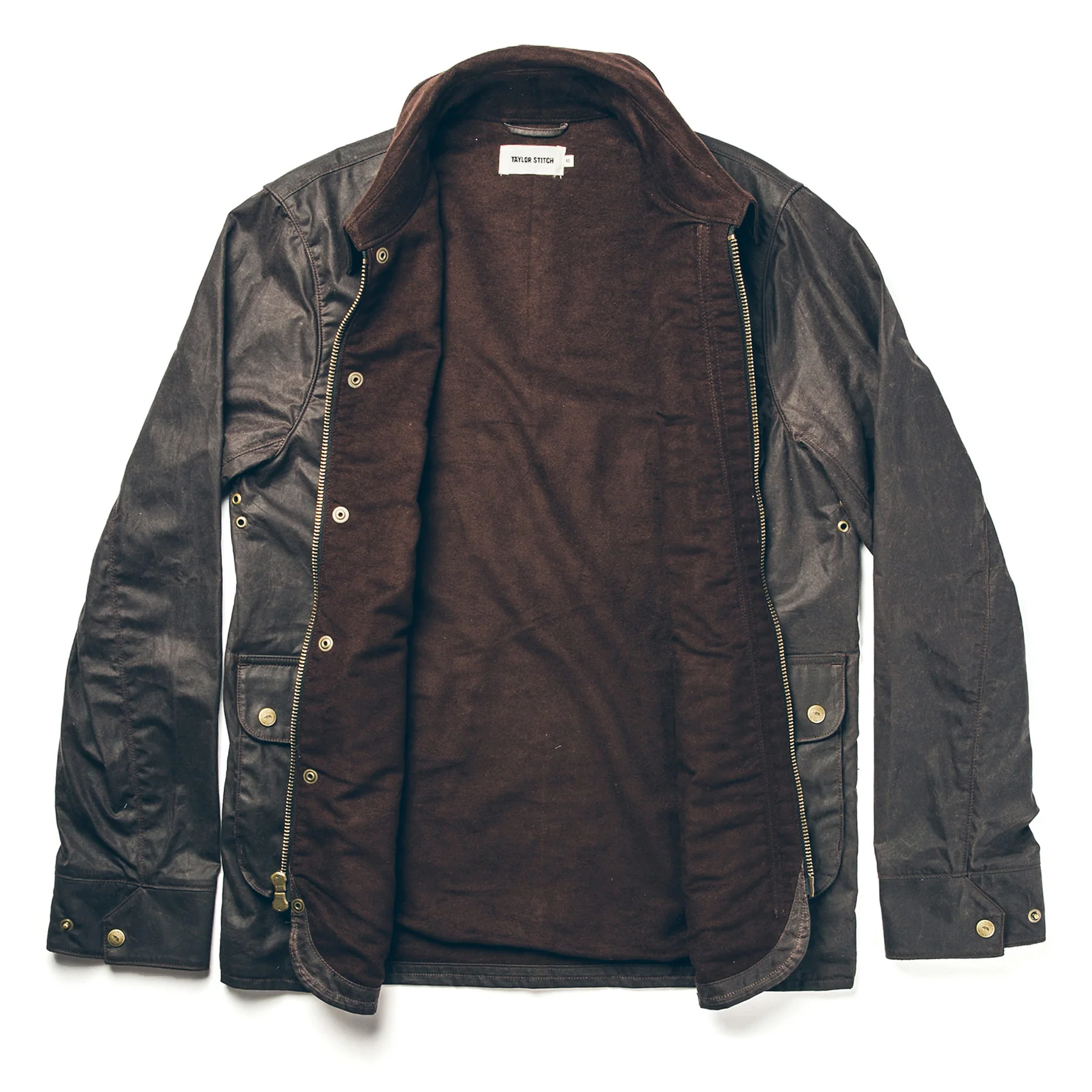 The Rover Jacket in Chocolate Beeswaxed Canvas - Image 9