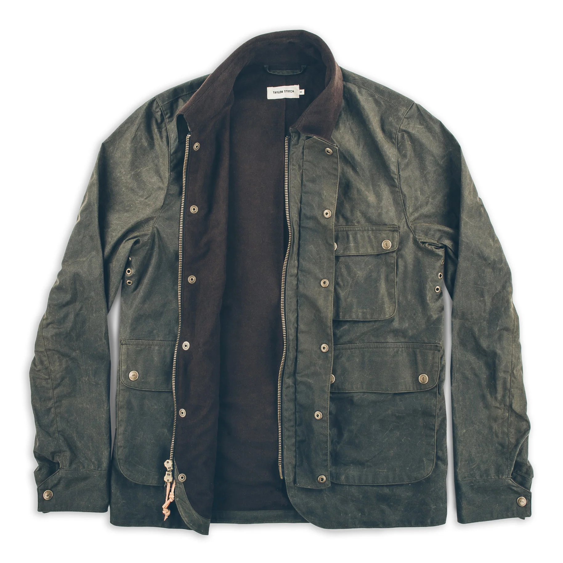 The Rover Jacket in Dark Olive Beeswaxed Canvas - Image 8