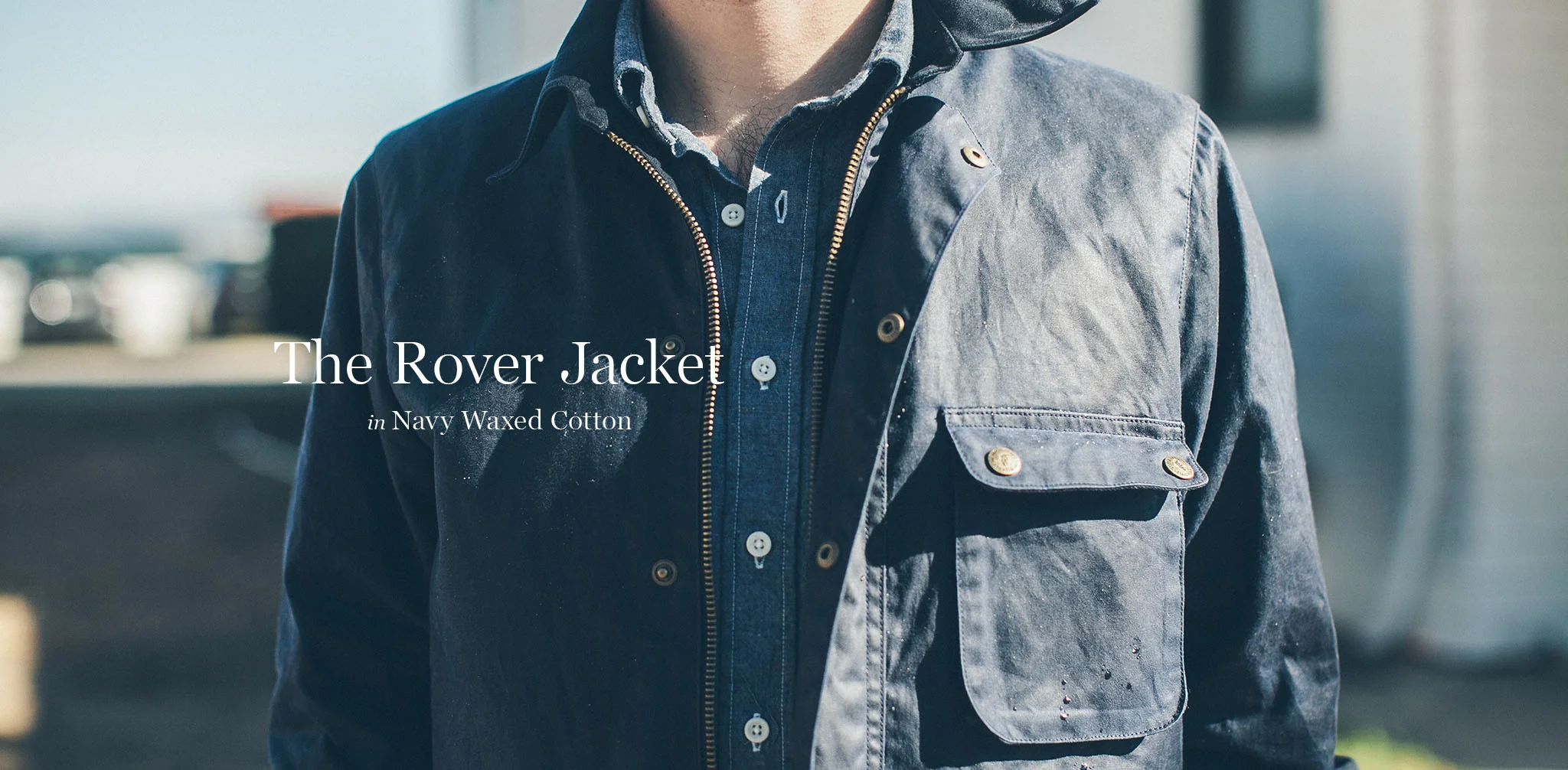 The Rover Jacket in Navy Waxed Cotton - Image 9