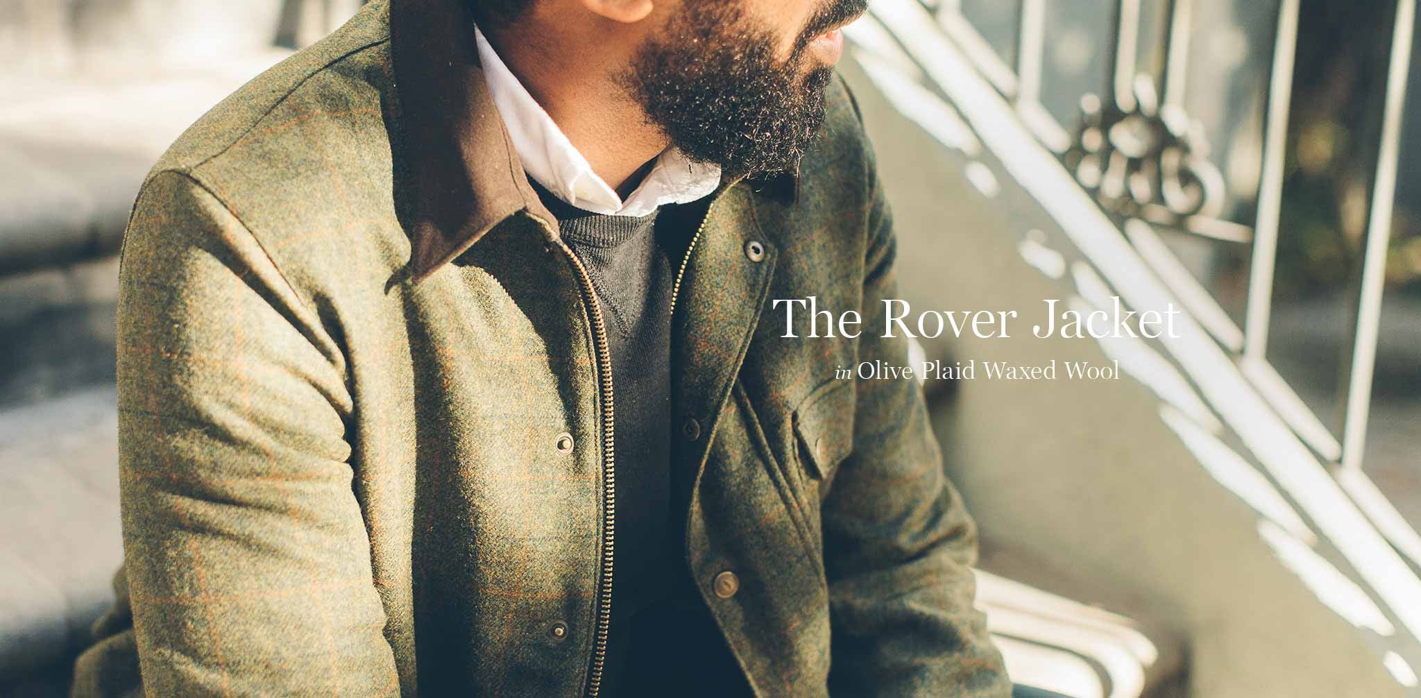 The Rover Jacket in Olive Plaid Waxed Wool - Image 8