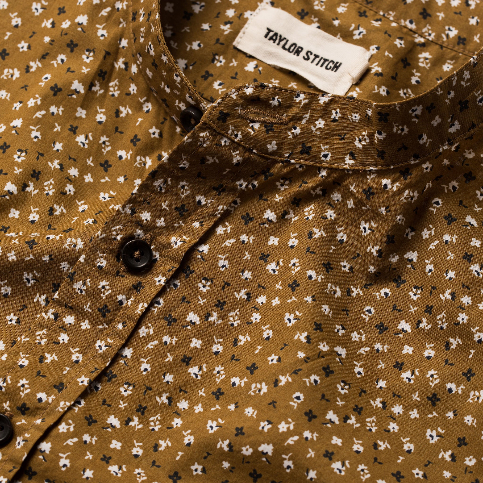 The Short Sleeve Bandit in Fatigue Brown Mini Floral - Image 6