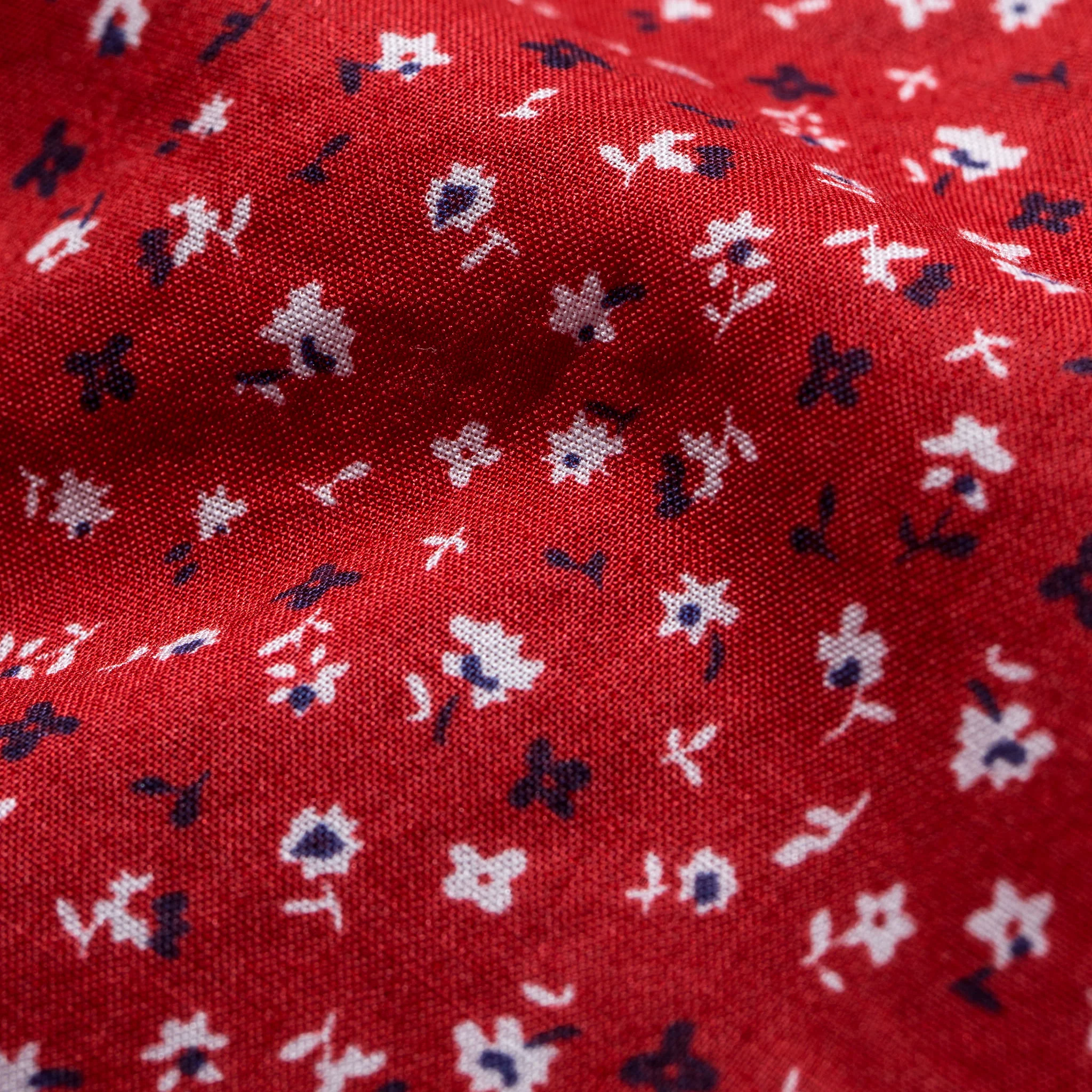 The Short Sleeve Bandit in Red Mini Floral - Image 7
