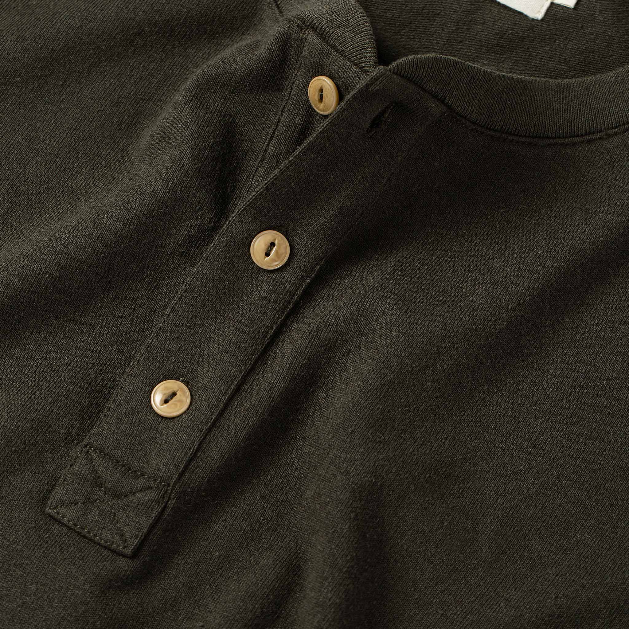 The Short Sleeve Heavy Bag Henley in Cypress - Image 5