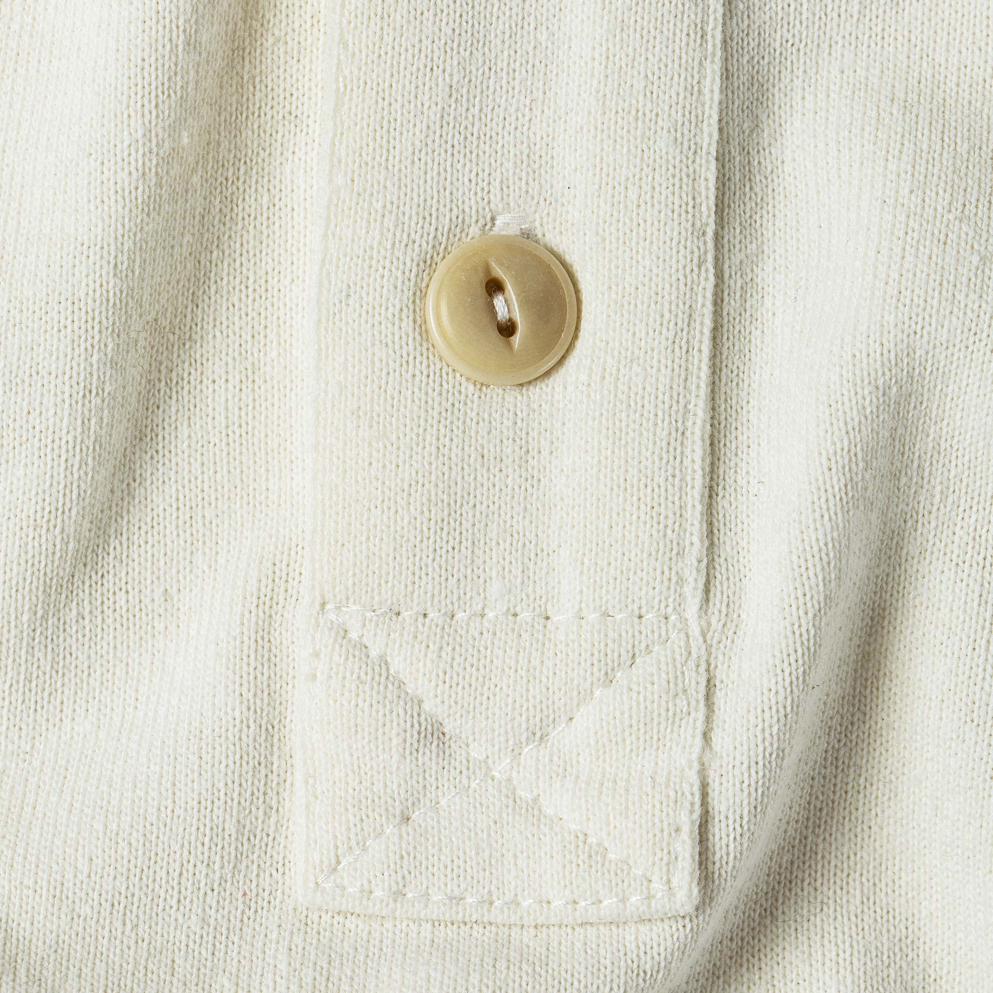 The Short Sleeve Heavy Bag Henley in Natural - Image 6