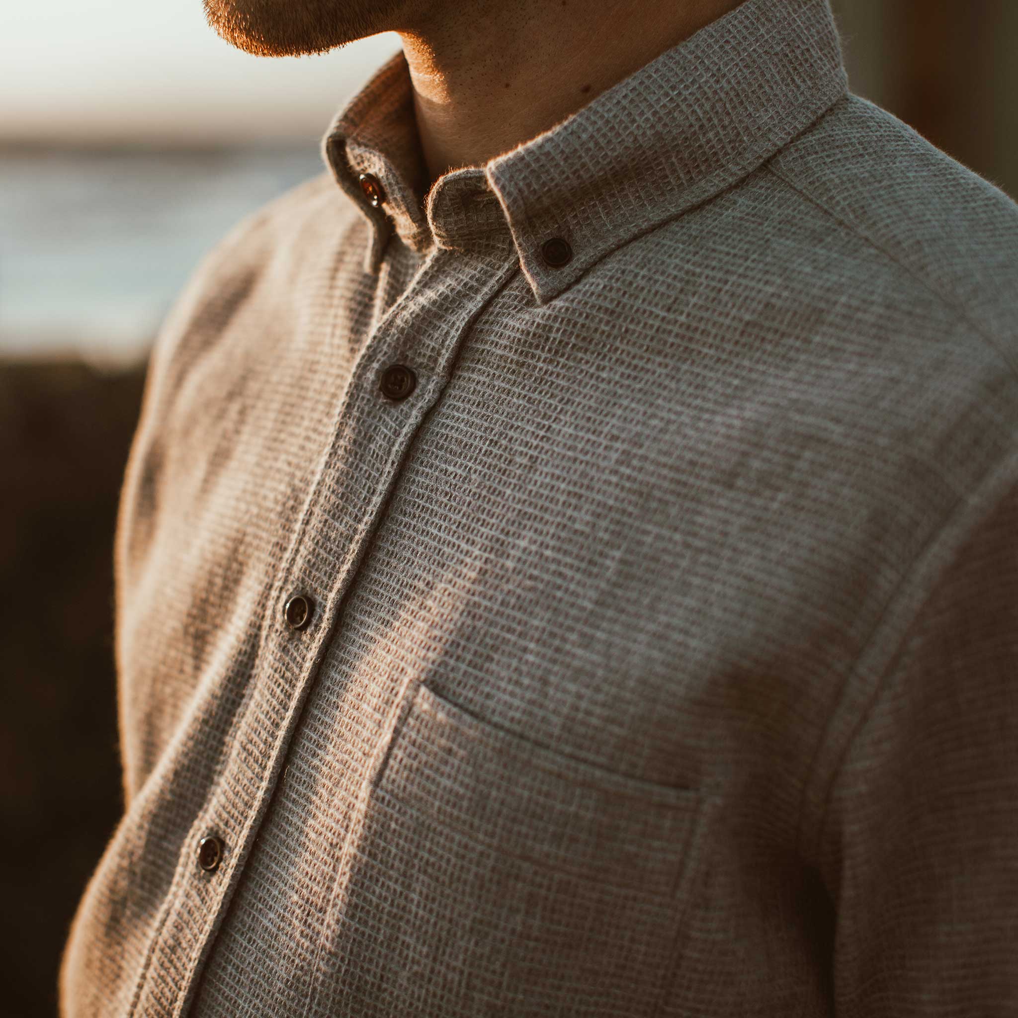 The Short Sleeve Jack in Ash Waffle - Image 3