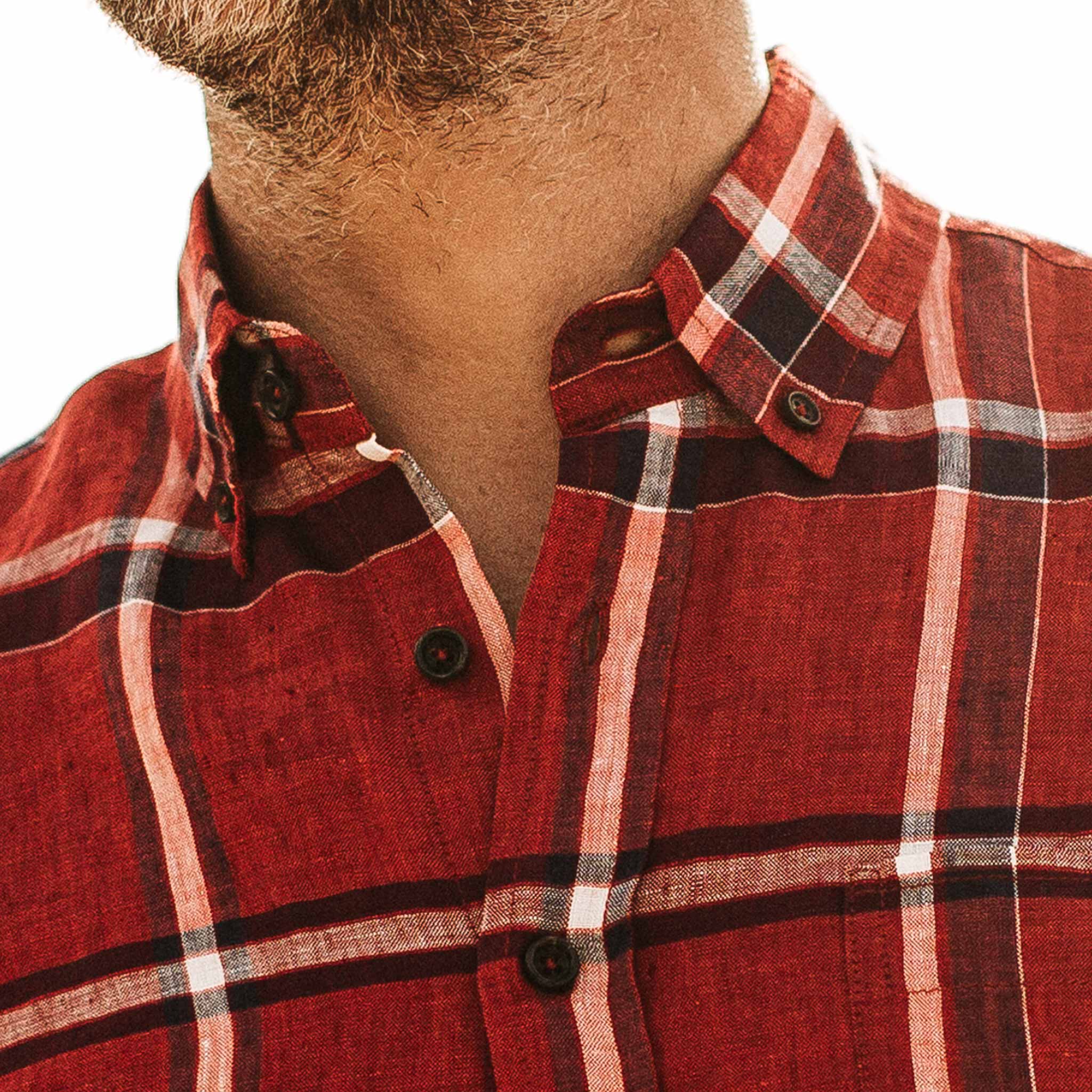 The Short Sleeve Jack in Crimson Plaid - Image 4