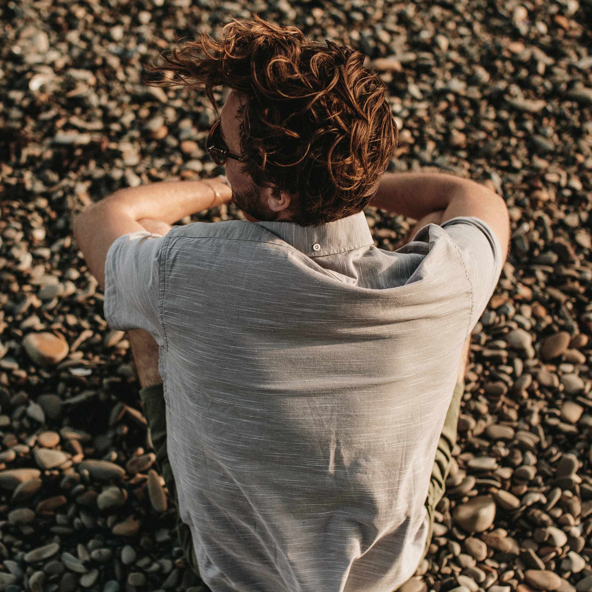 The Short Sleeve Jack in Grey Dobby - Image 2