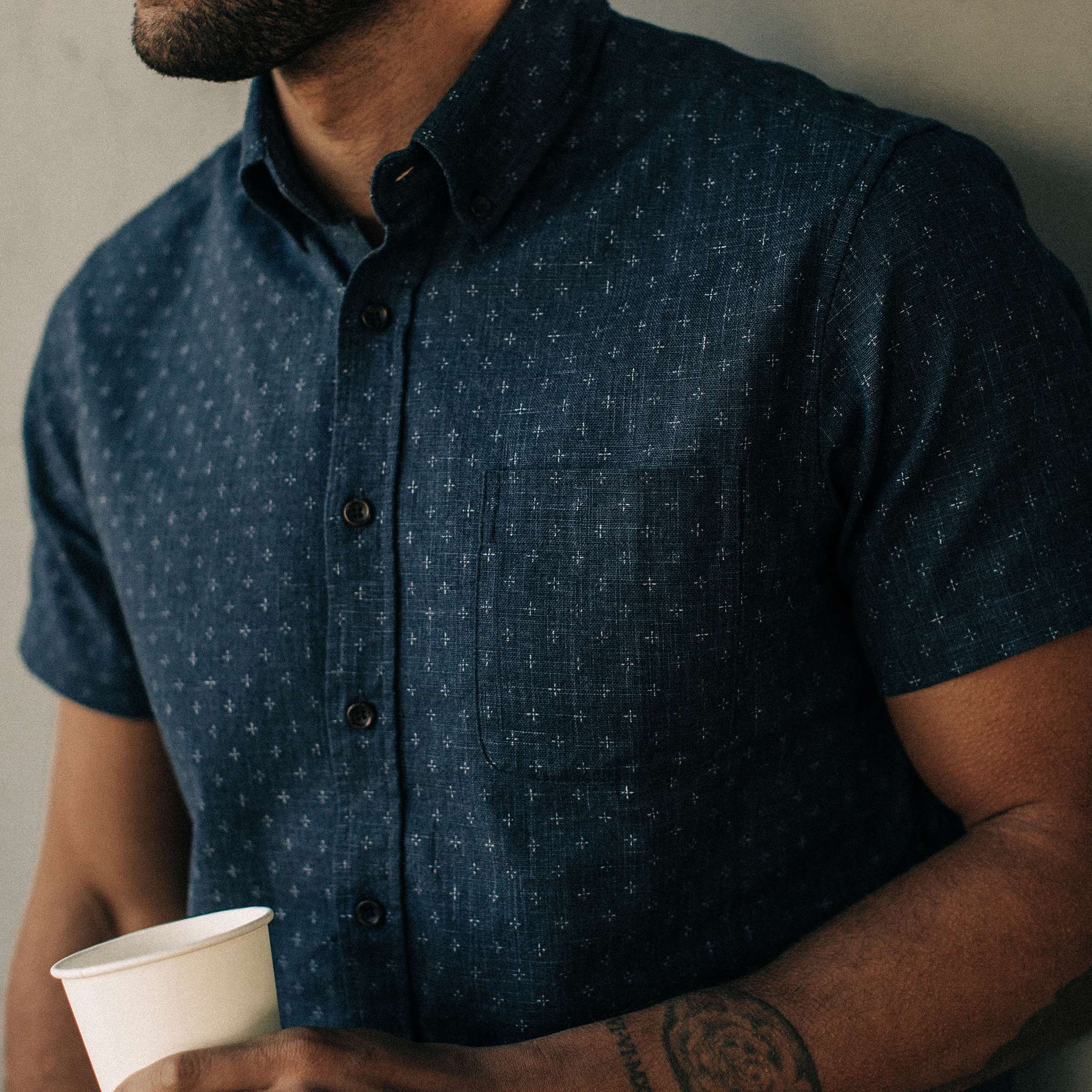 The Short Sleeve Jack in Indigo Star - Image 3