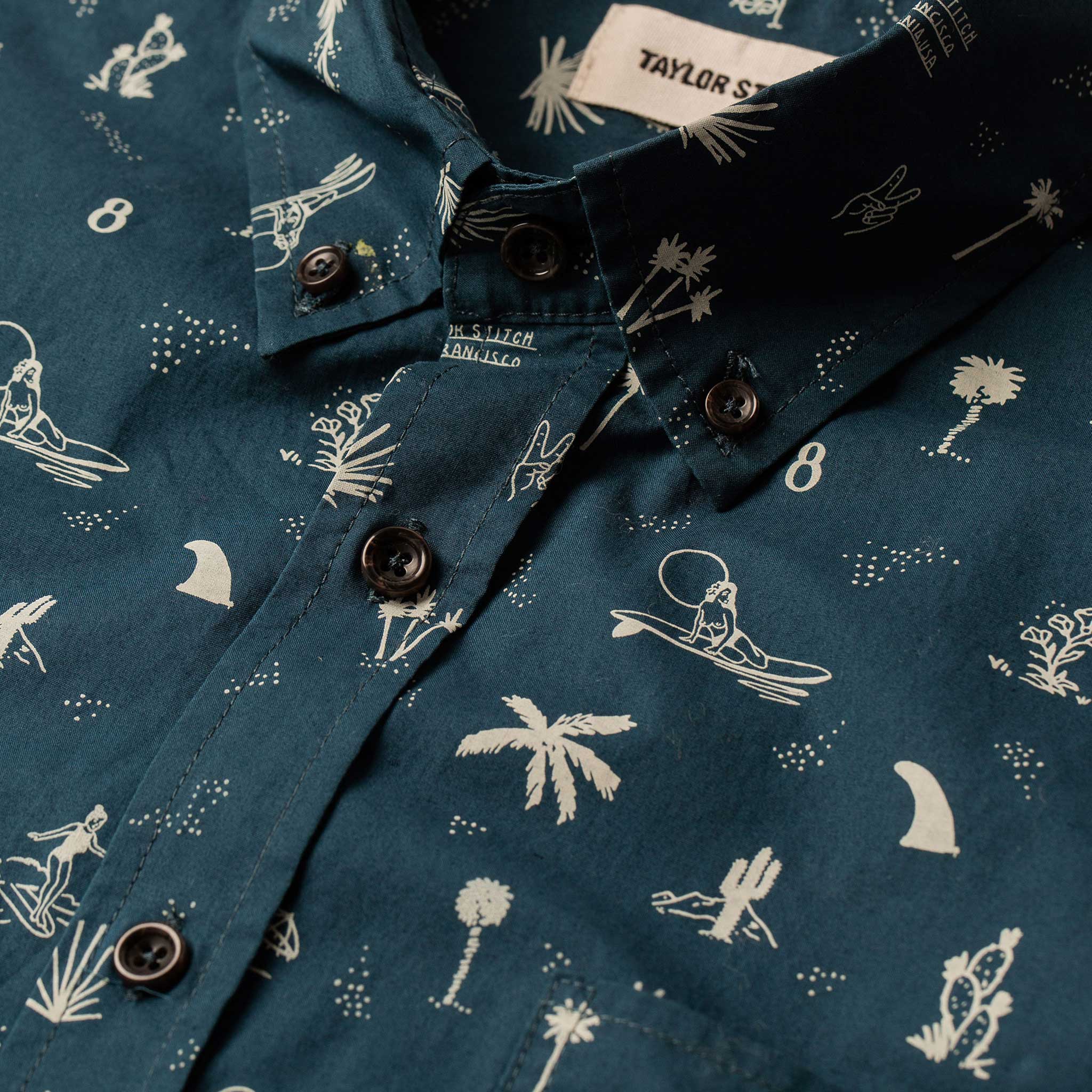 The Short Sleeve Jack in Navy Aloha - Image 7