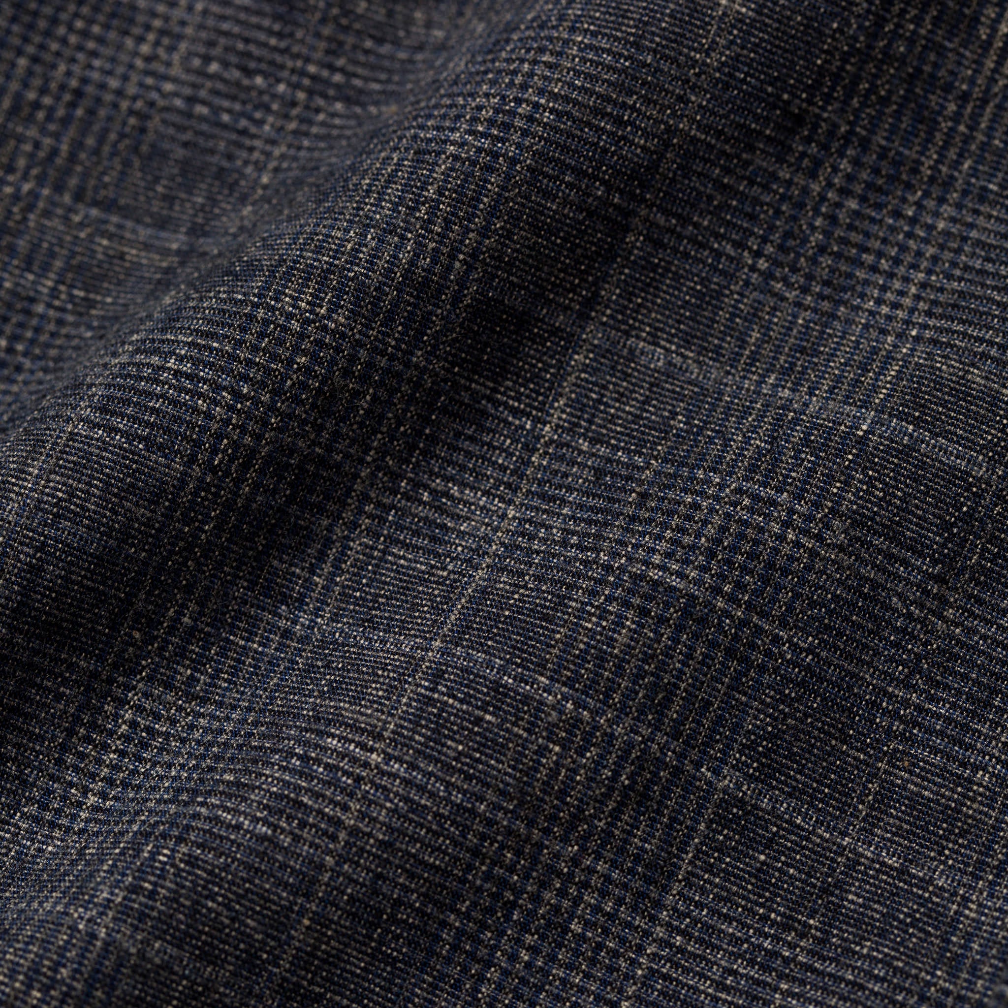 The Short Sleeve Jack in Navy Slub Glen Plaid - Image 8