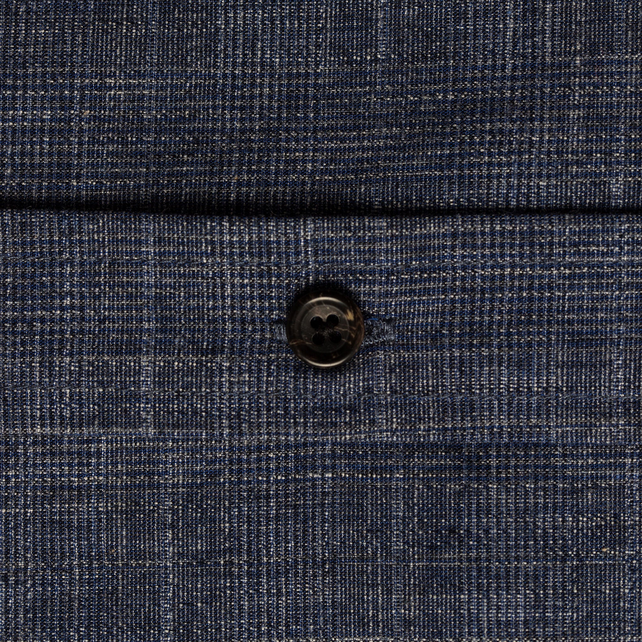 The Short Sleeve Jack in Navy Slub Glen Plaid - Image 9