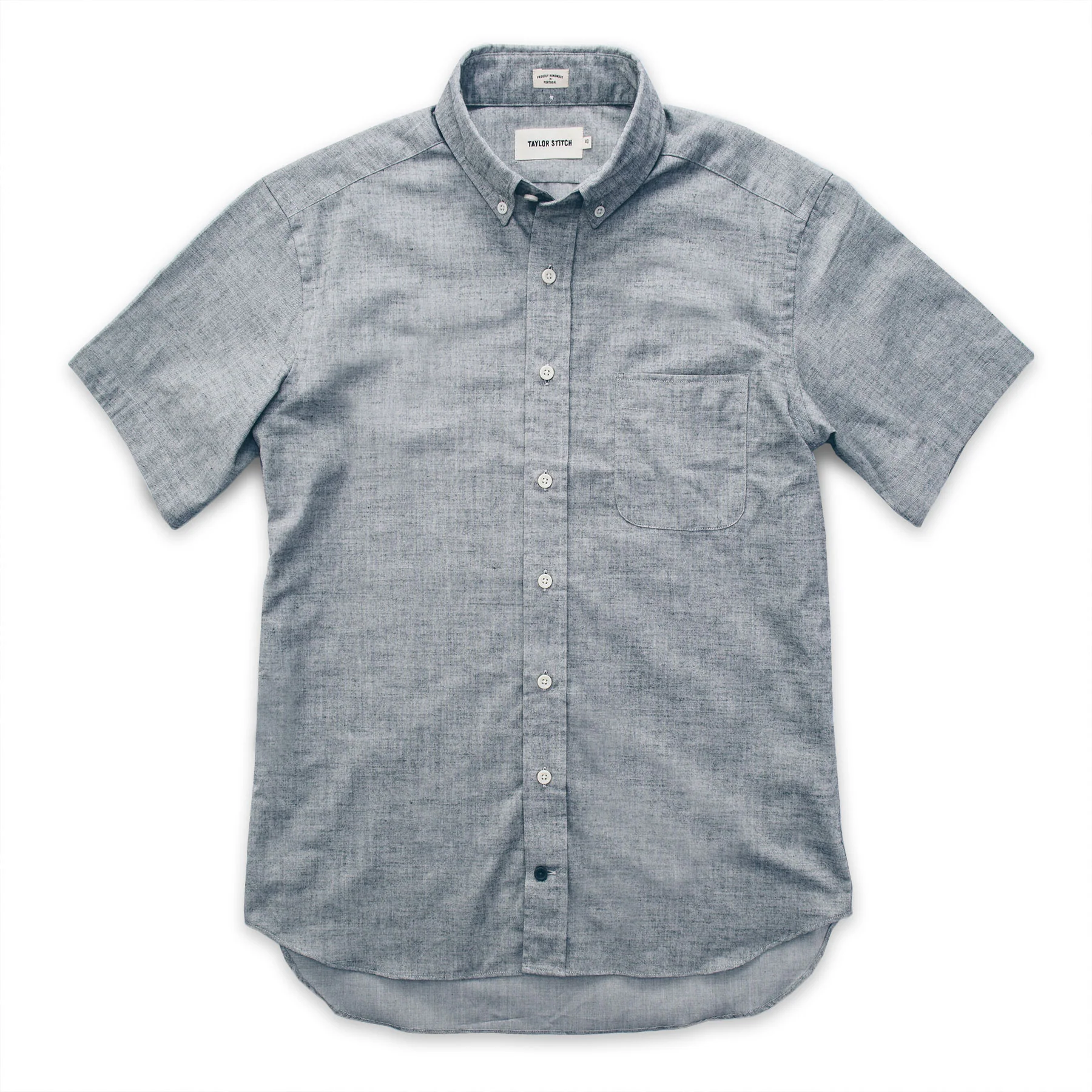 The Short Sleeve Jack in Steel Chambray - Image 9
