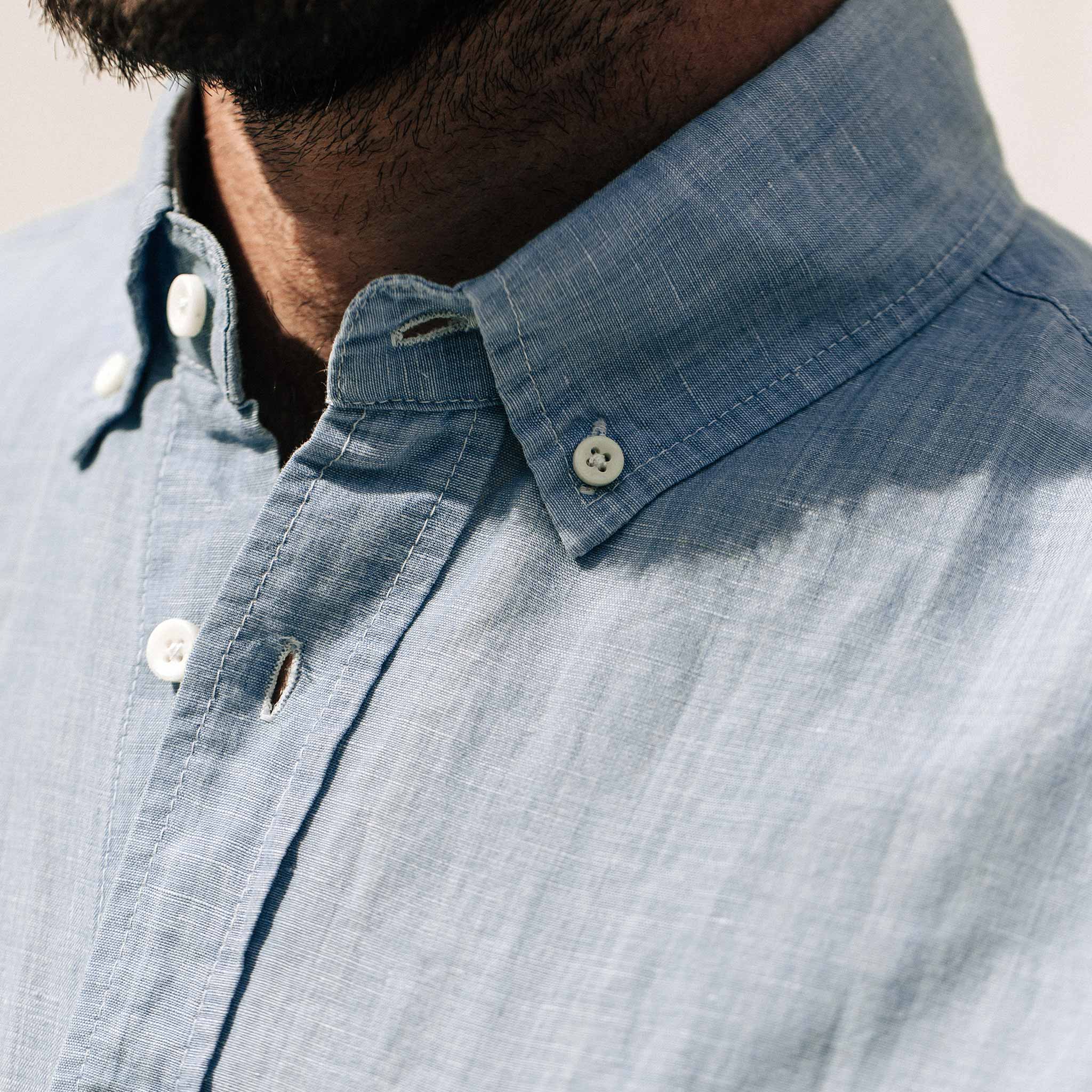The Short Sleeve Jack in Sun Bleached Linen - Image 4