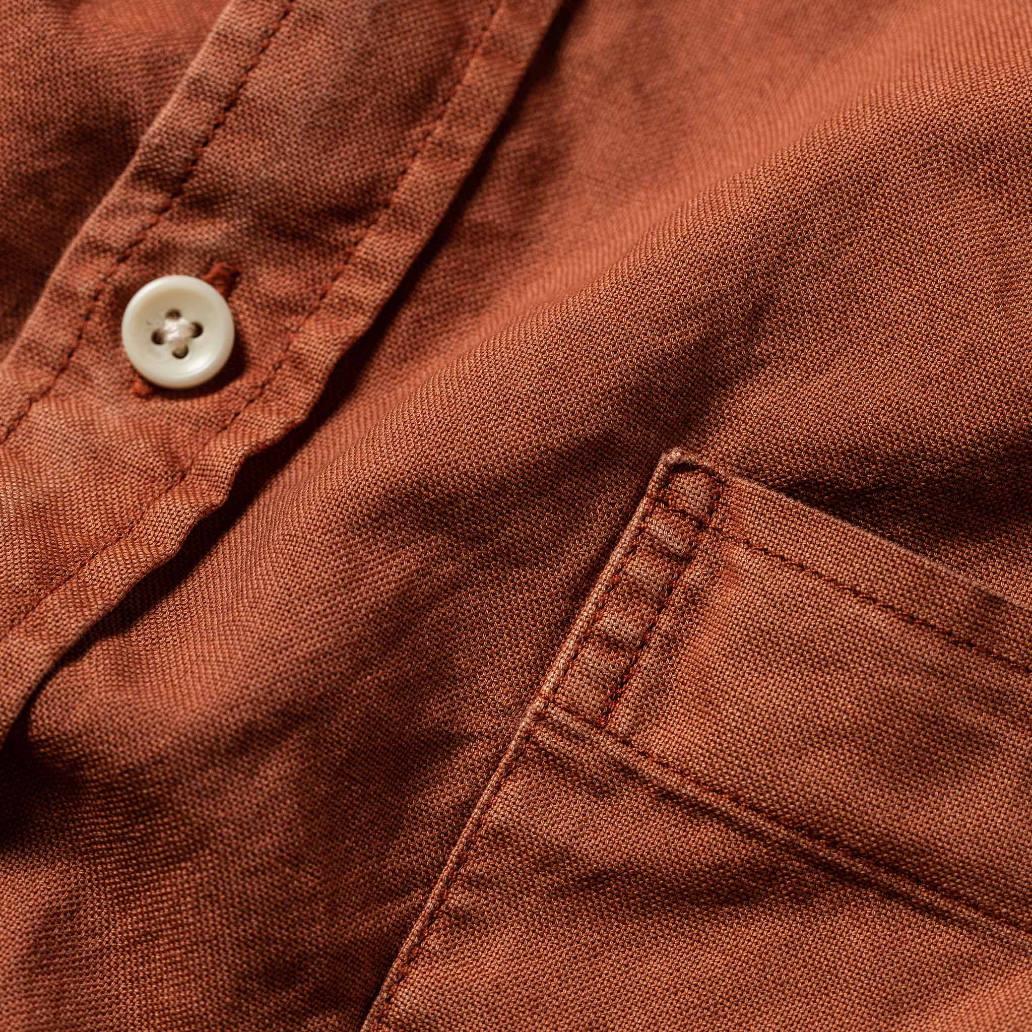 The Short Sleeve Jack in Terracotta Oxford - Image 7