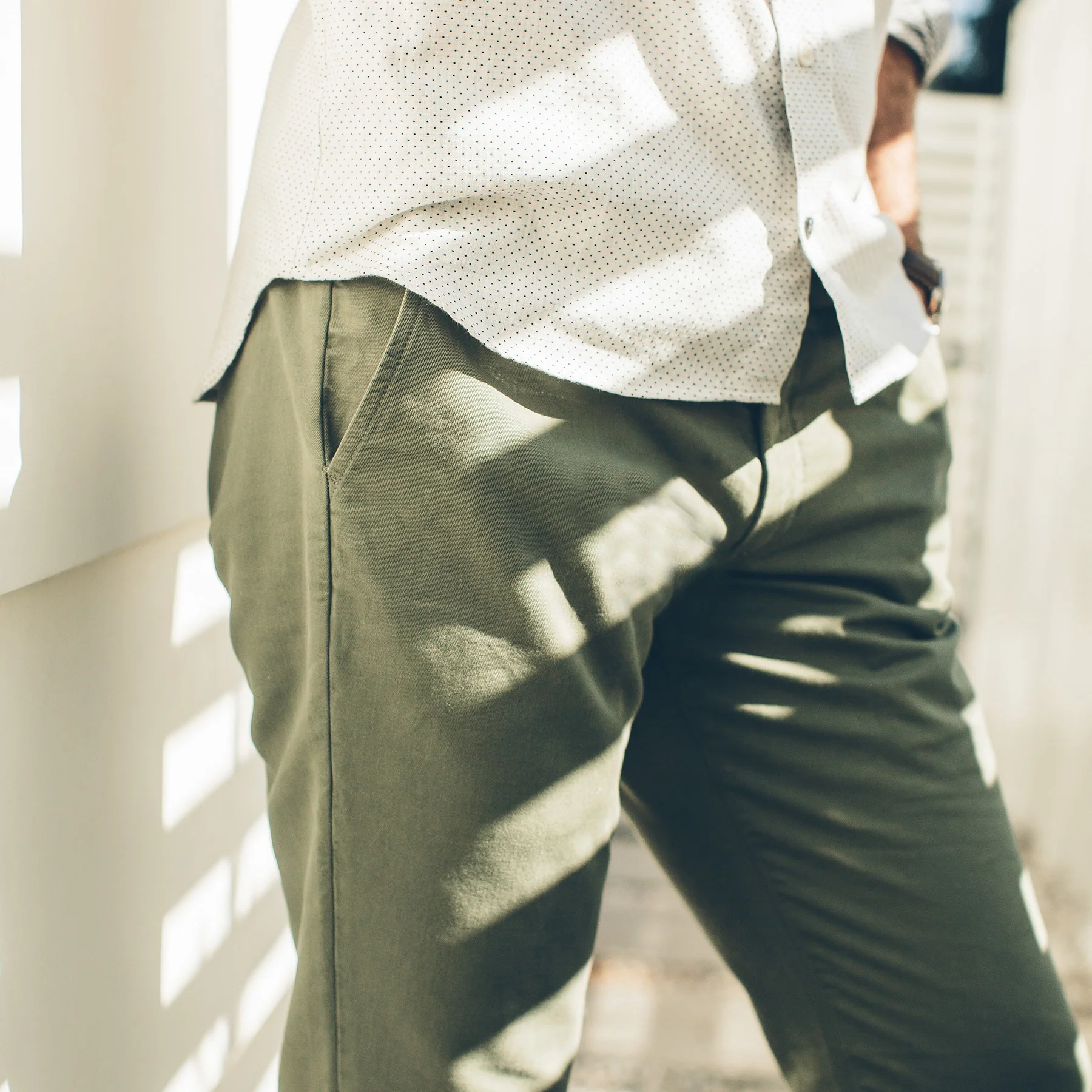 The Slim Chino in Army - Image 4