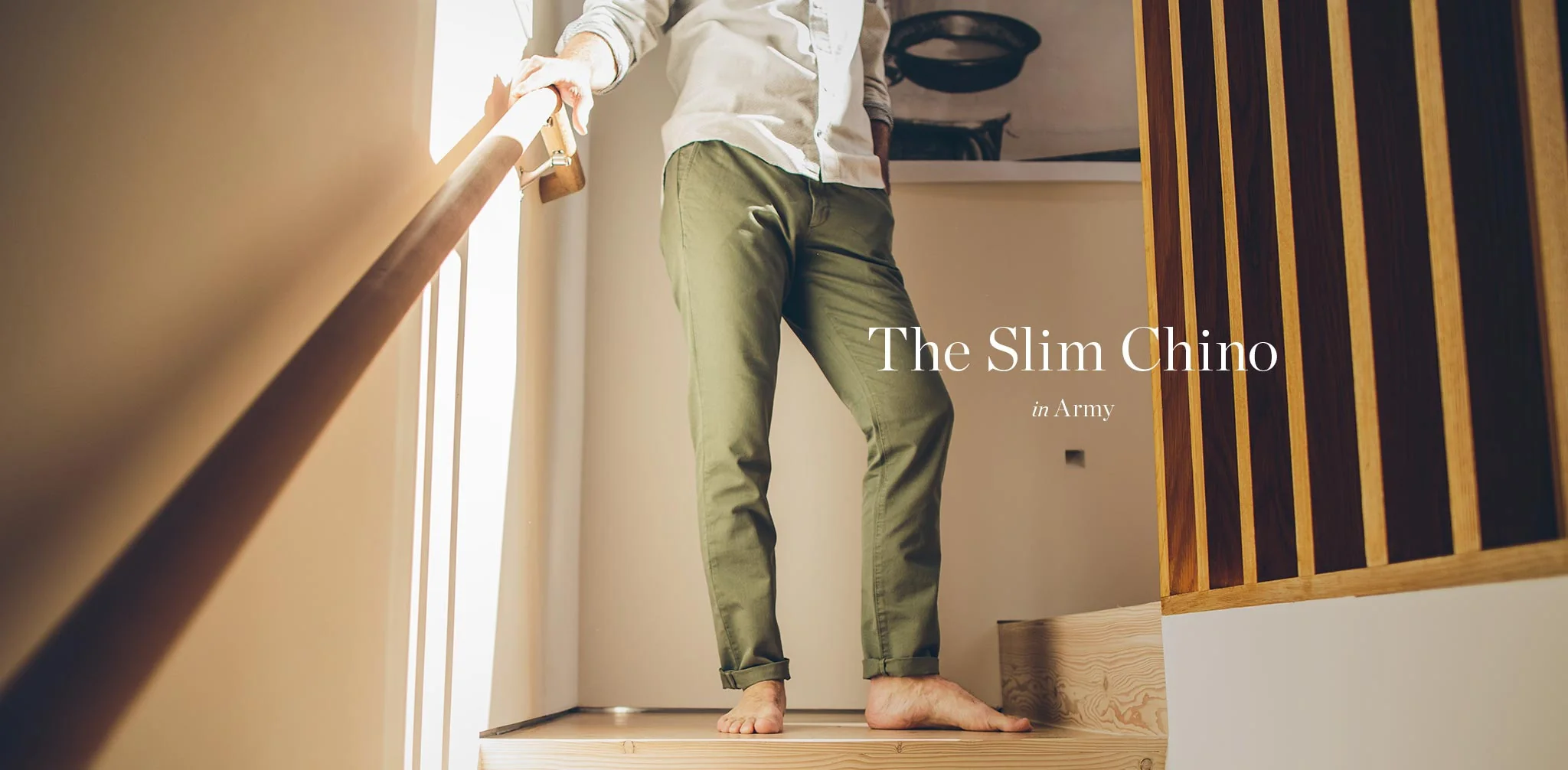 The Slim Chino in Army - Image 8
