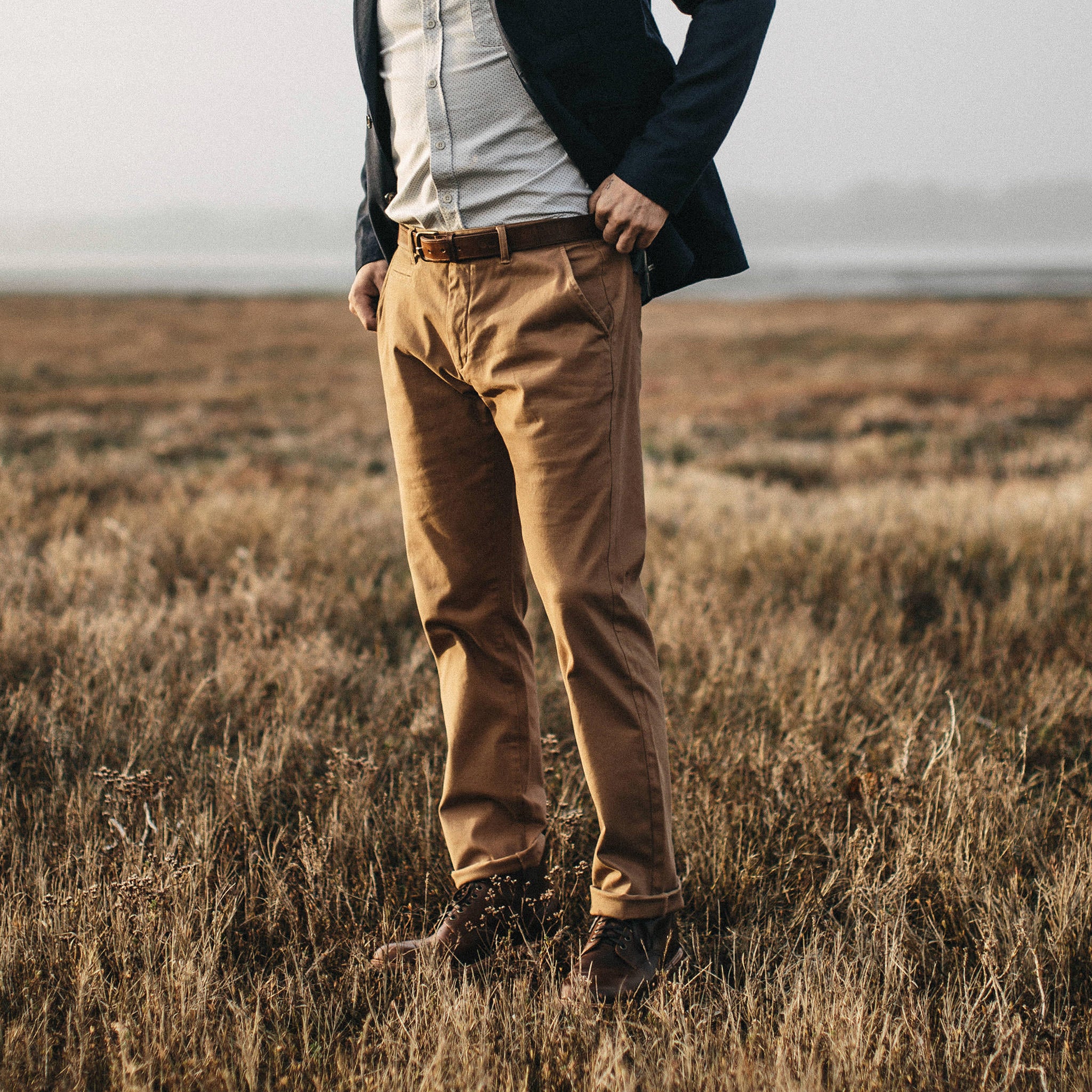 The Slim Chino in Organic British Khaki - Image 3