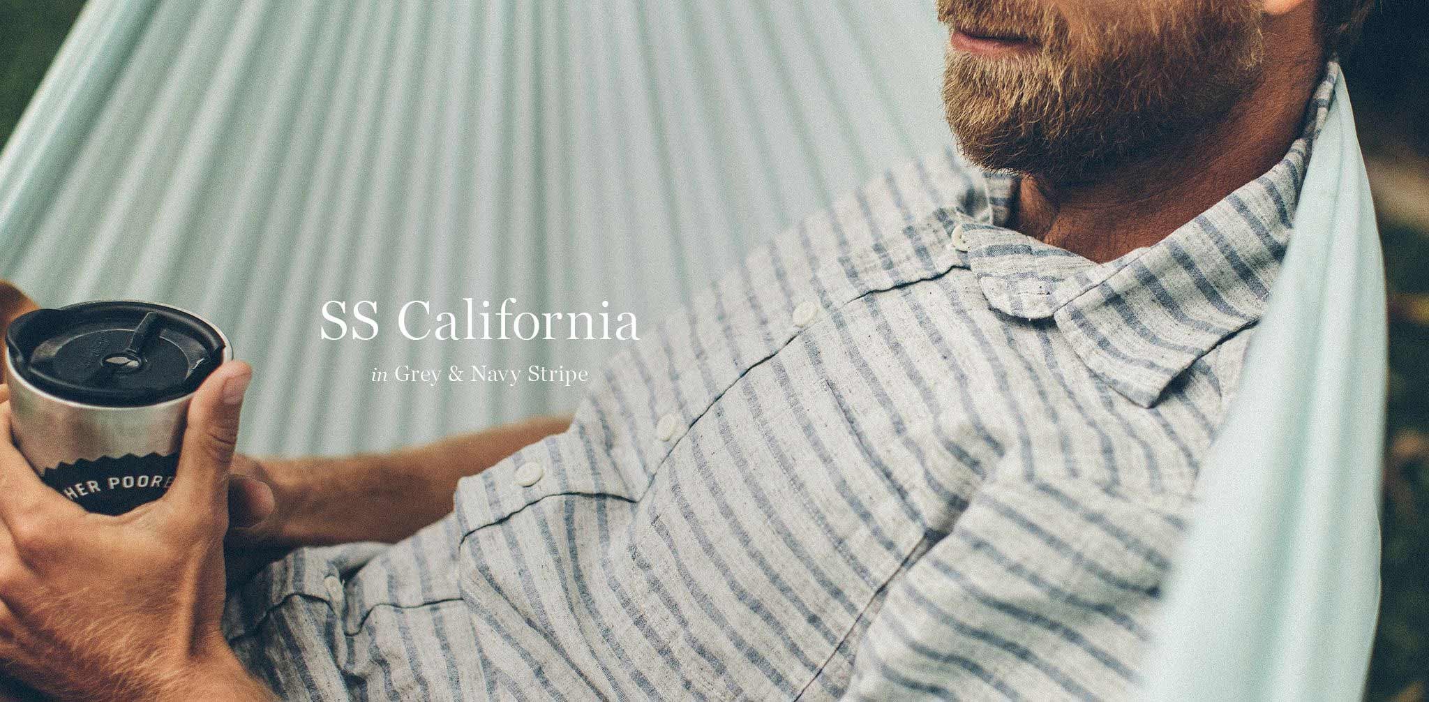 The Short Sleeve Jack in Grey & Navy Stripe - Image 7