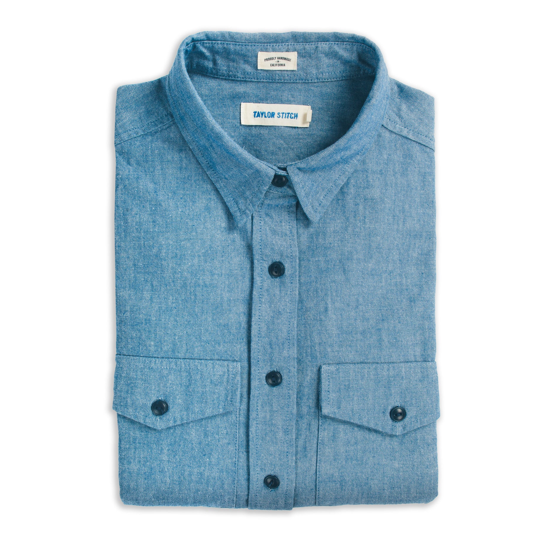 The Studio Shirt in Blue Everyday Chambray - Image 6