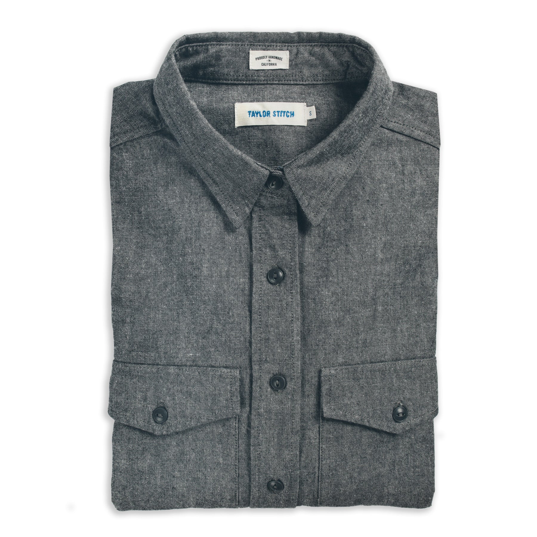The Studio Shirt in Charcoal Everyday Chambray - Image 6