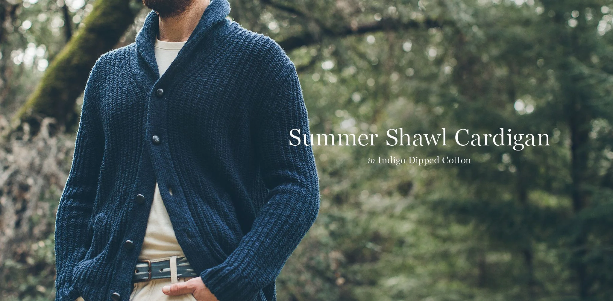 The Shawl Cardigan in Indigo Dipped Cotton - Image 6