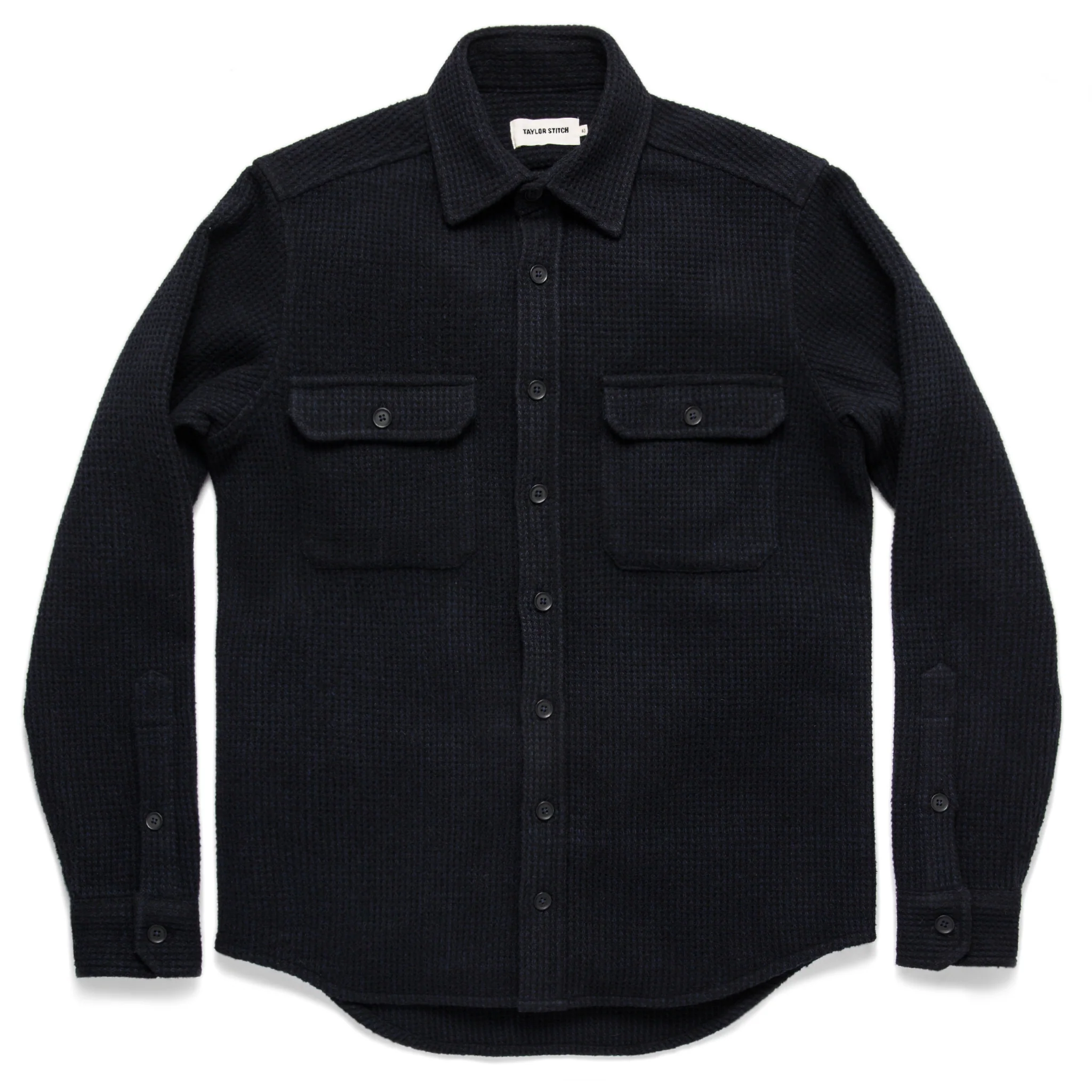The Summit Shirt in Heather Navy Waffle - Image 10