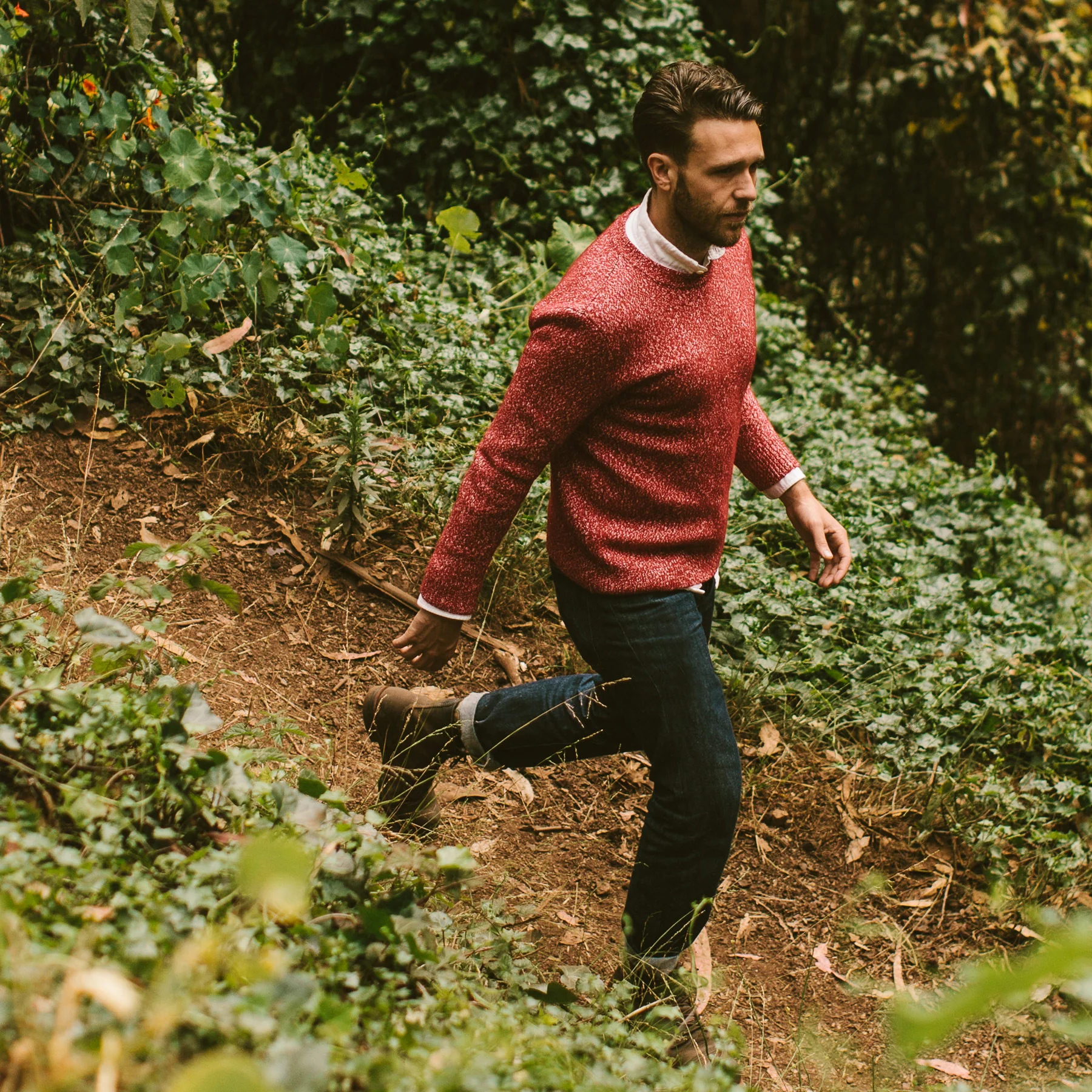 The Summit Sweater in Red - Image 2
