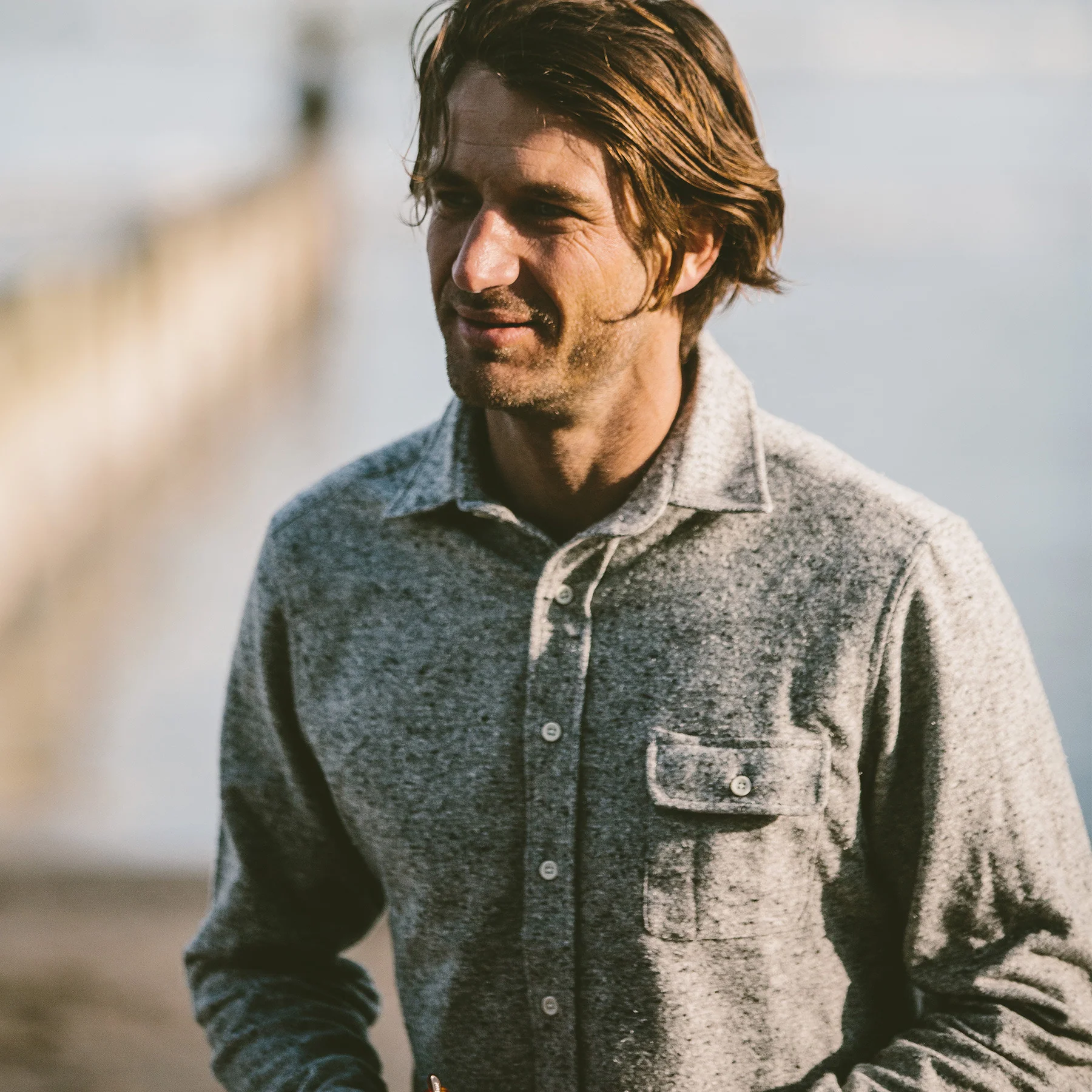 The Sun Down Shirt in Speckled Grey - Image 2