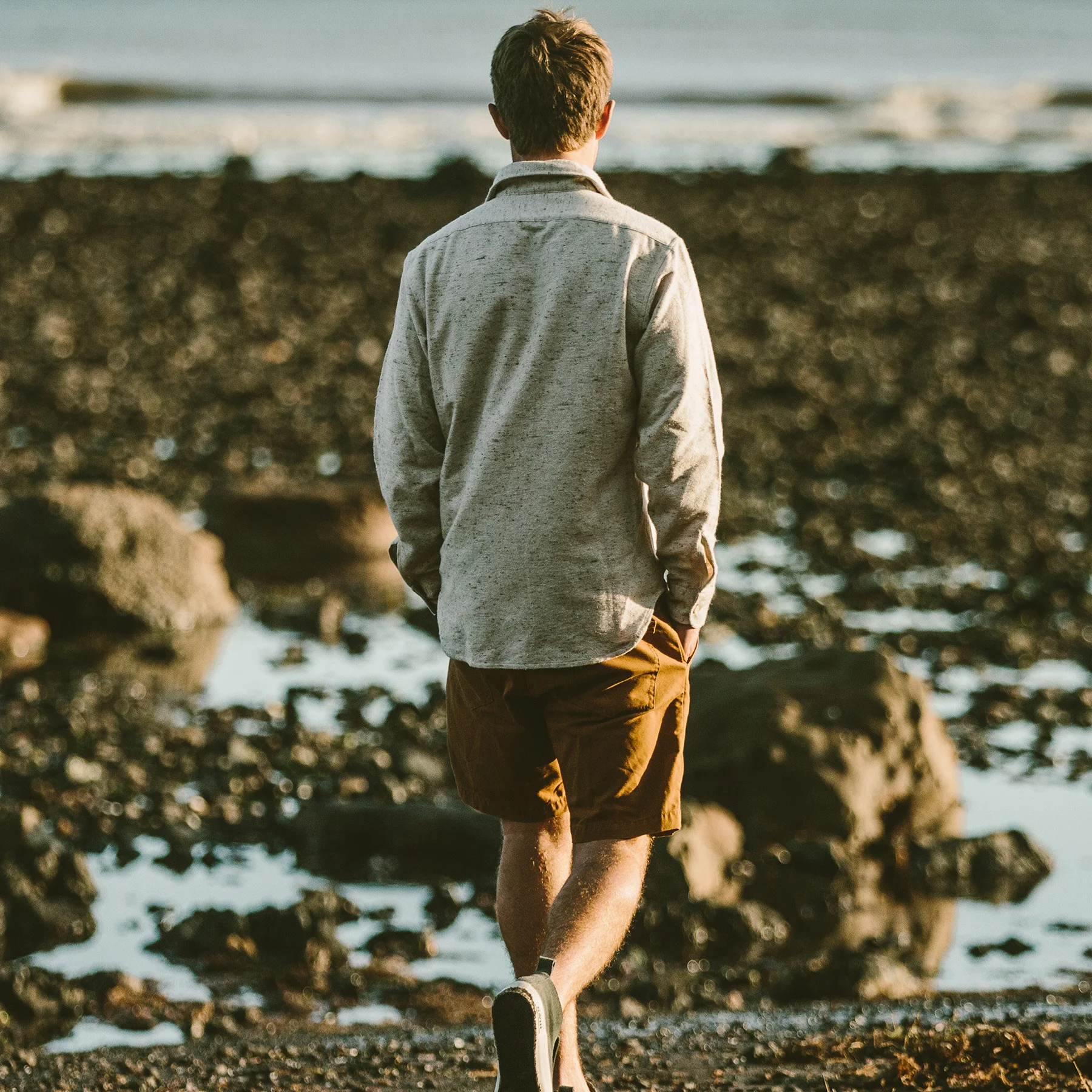 The Sun Down Shirt in Speckled Oatmeal - Image 5