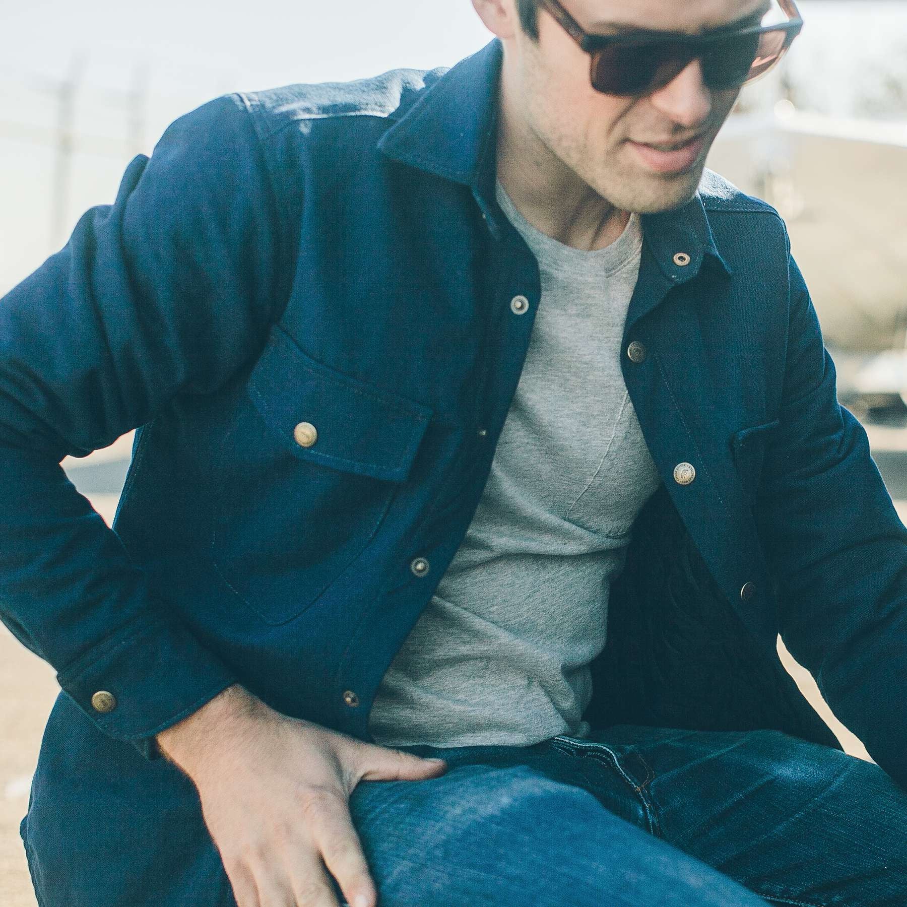 The Task Jacket in Indigo Canvas - Image 5
