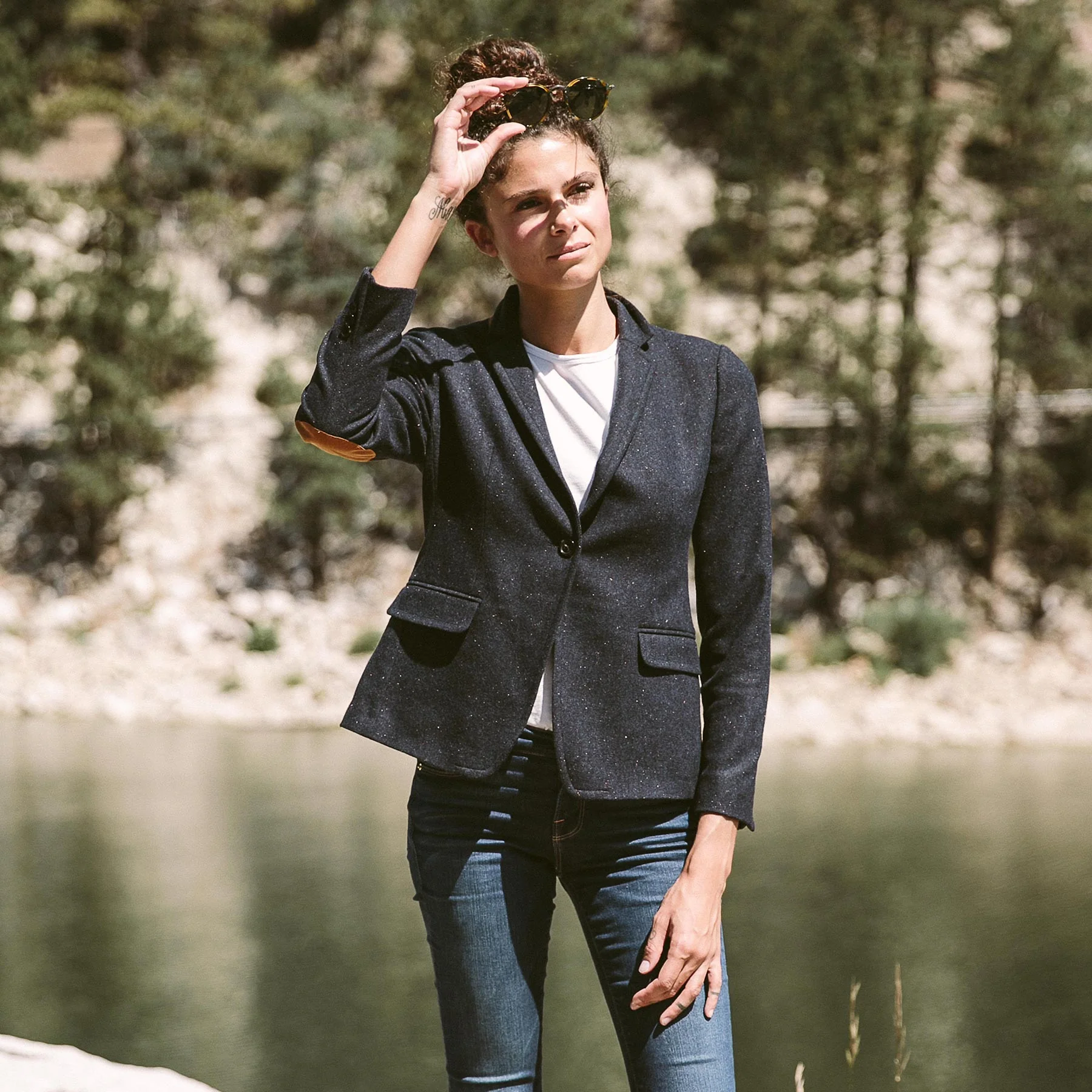 The Telegraph Blazer in Navy Donegal - Image 2