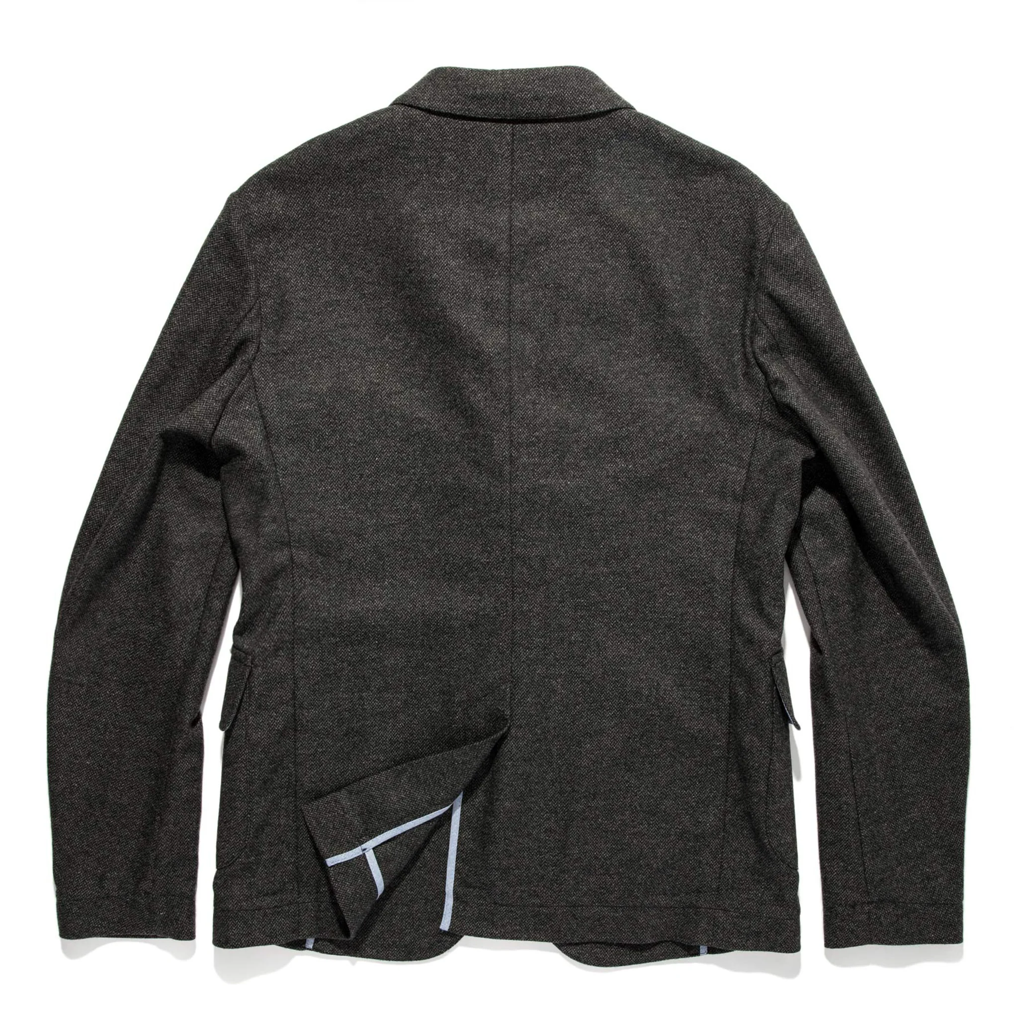 The Telegraph Jacket in Charcoal Herringbone - Image 11