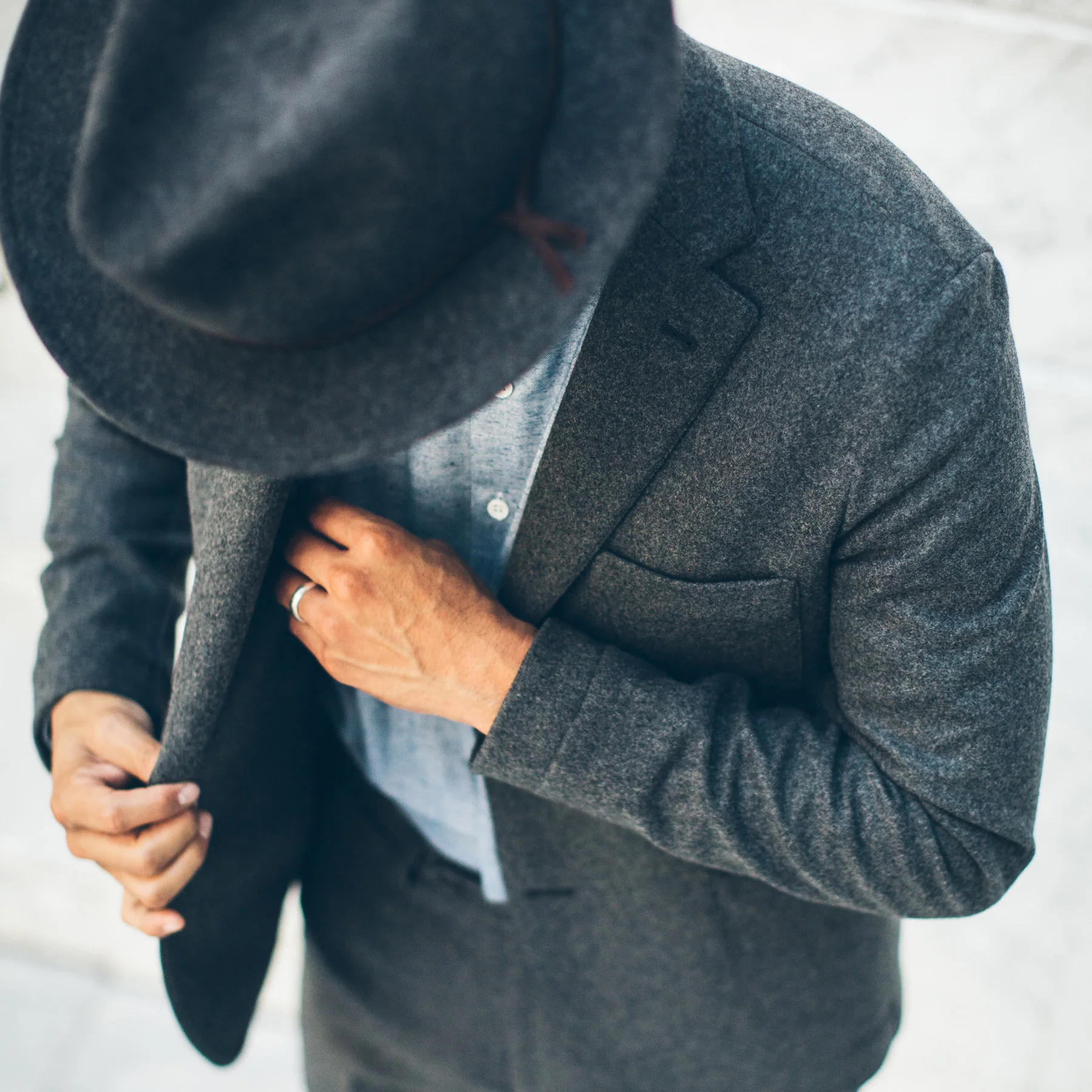 The Telegraph Jacket in Grey Wool - Image 4