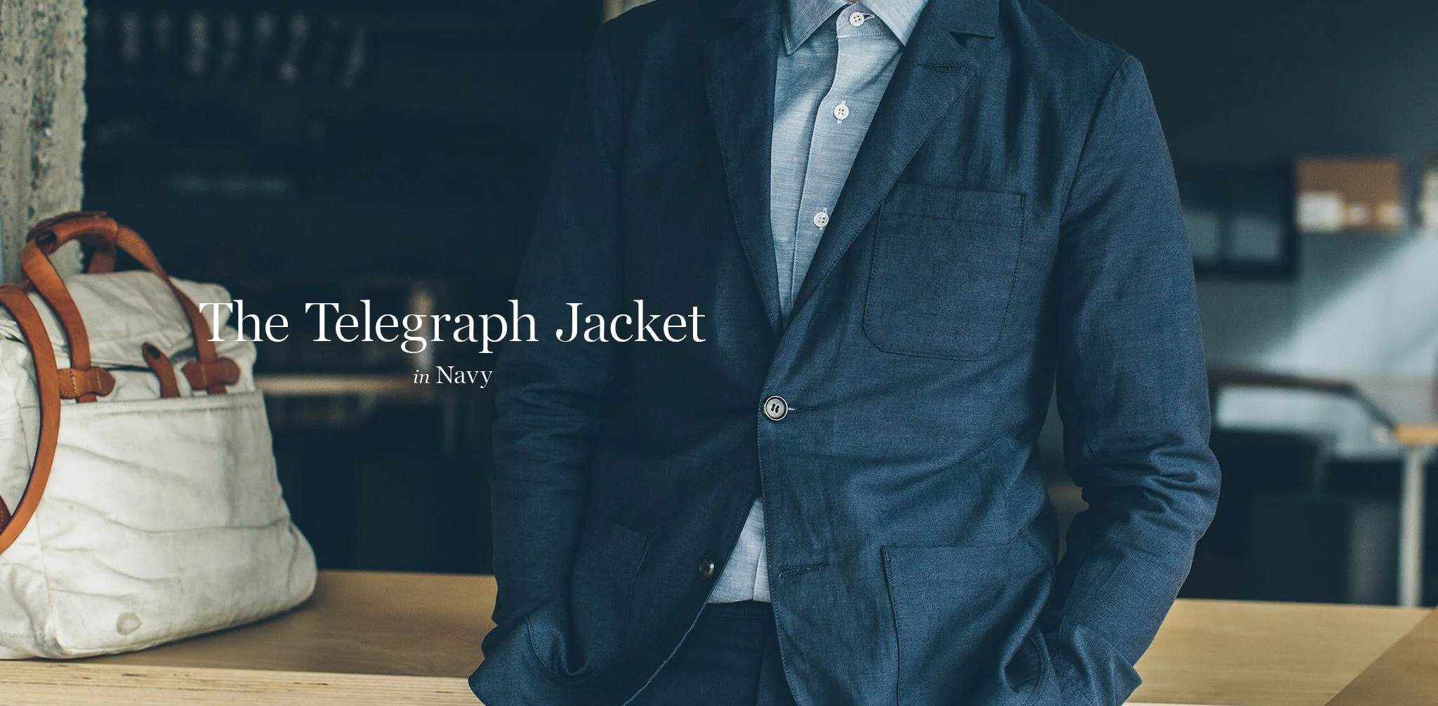 The Telegraph Jacket in Navy - Image 9