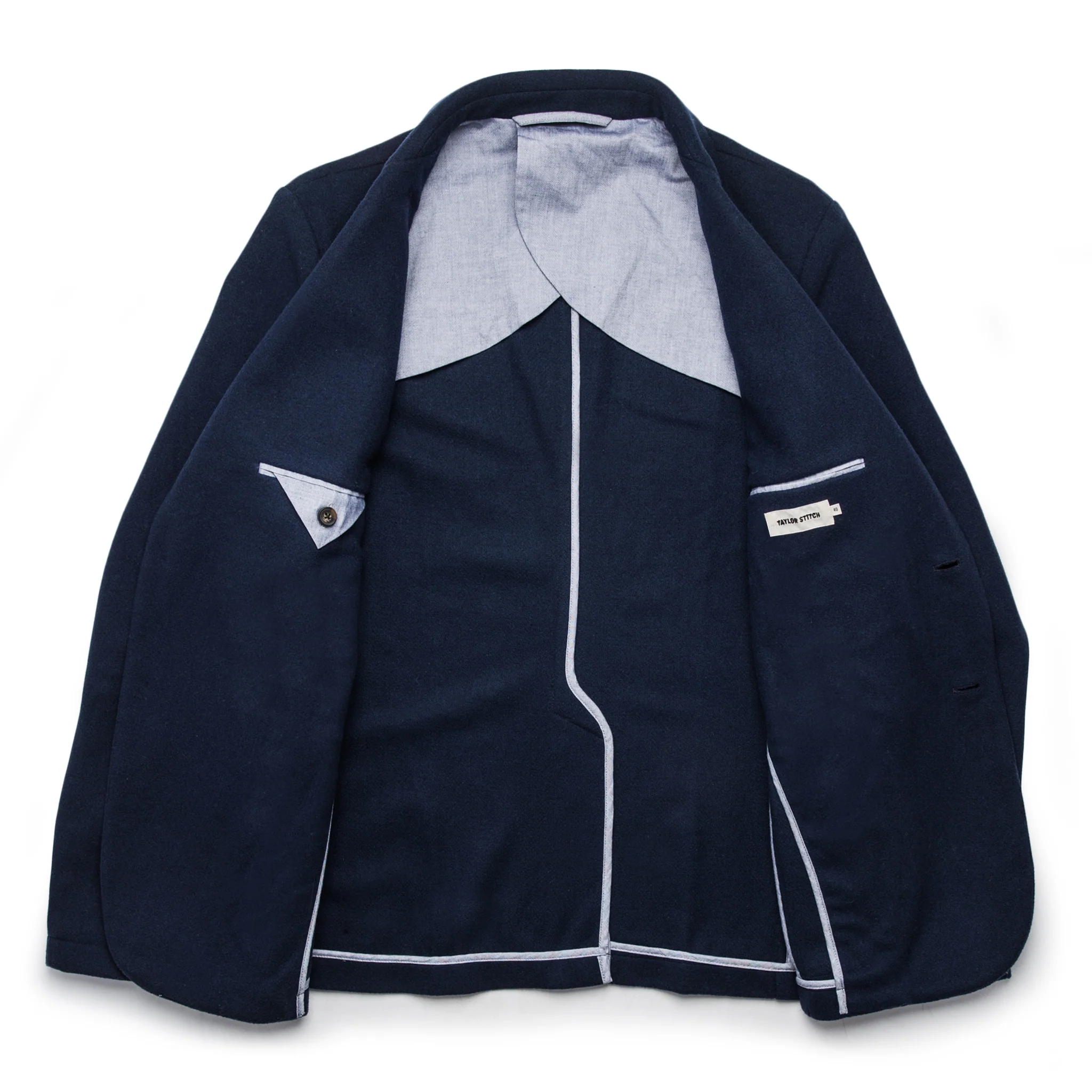 The Telegraph Jacket in Navy Boiled Wool - Image 9