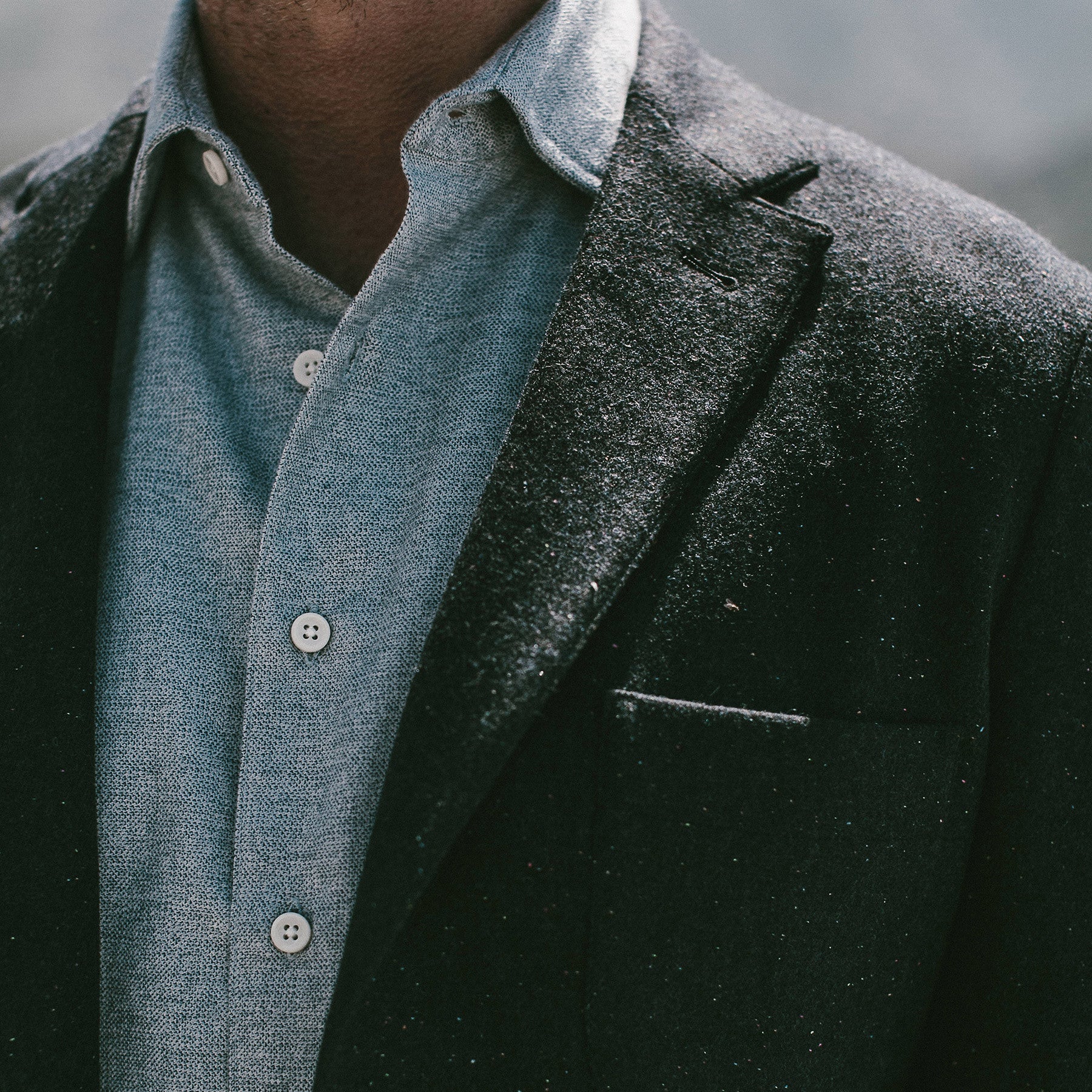 The Telegraph Jacket in Navy Donegal - Image 3