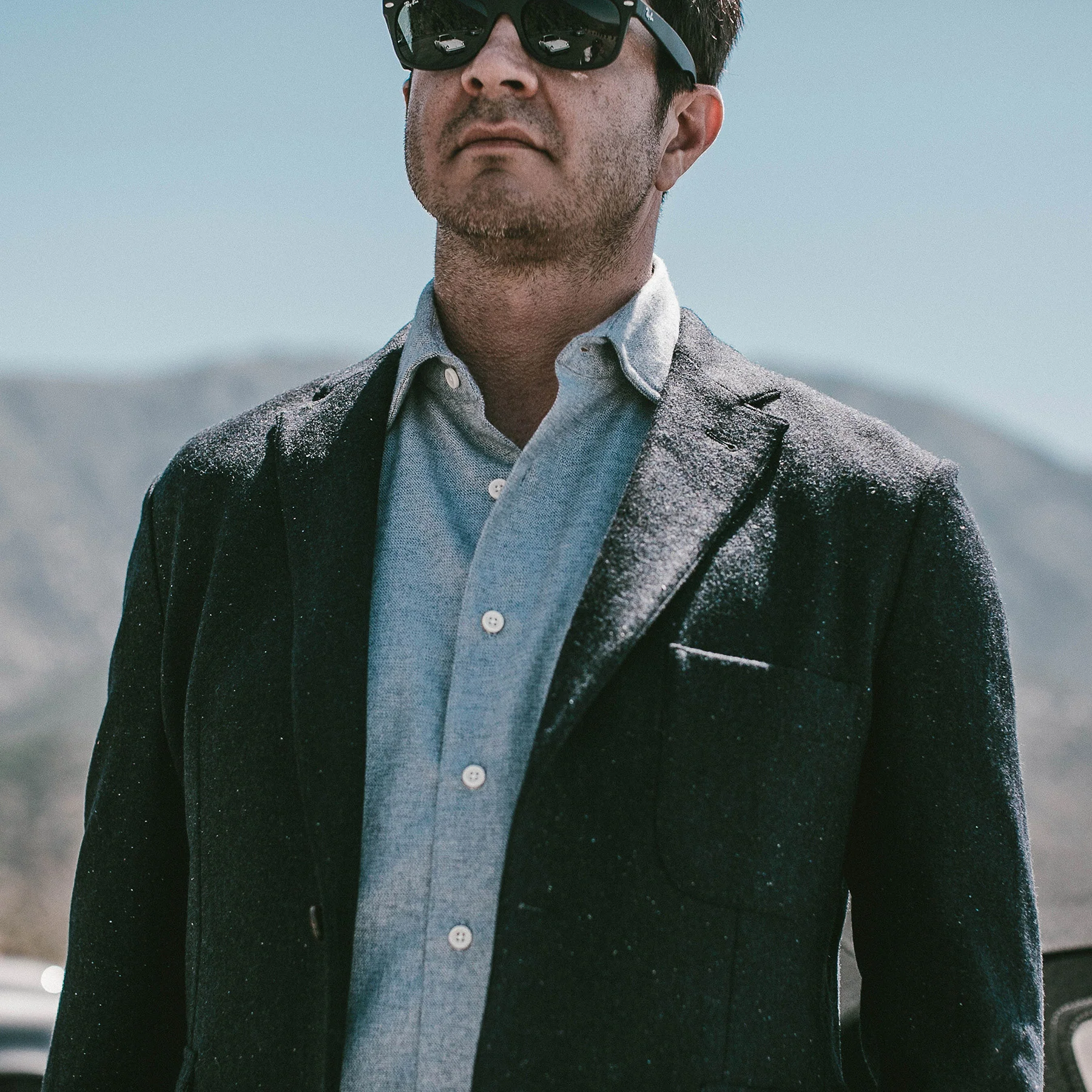 The Telegraph Jacket in Navy Donegal - Image 4