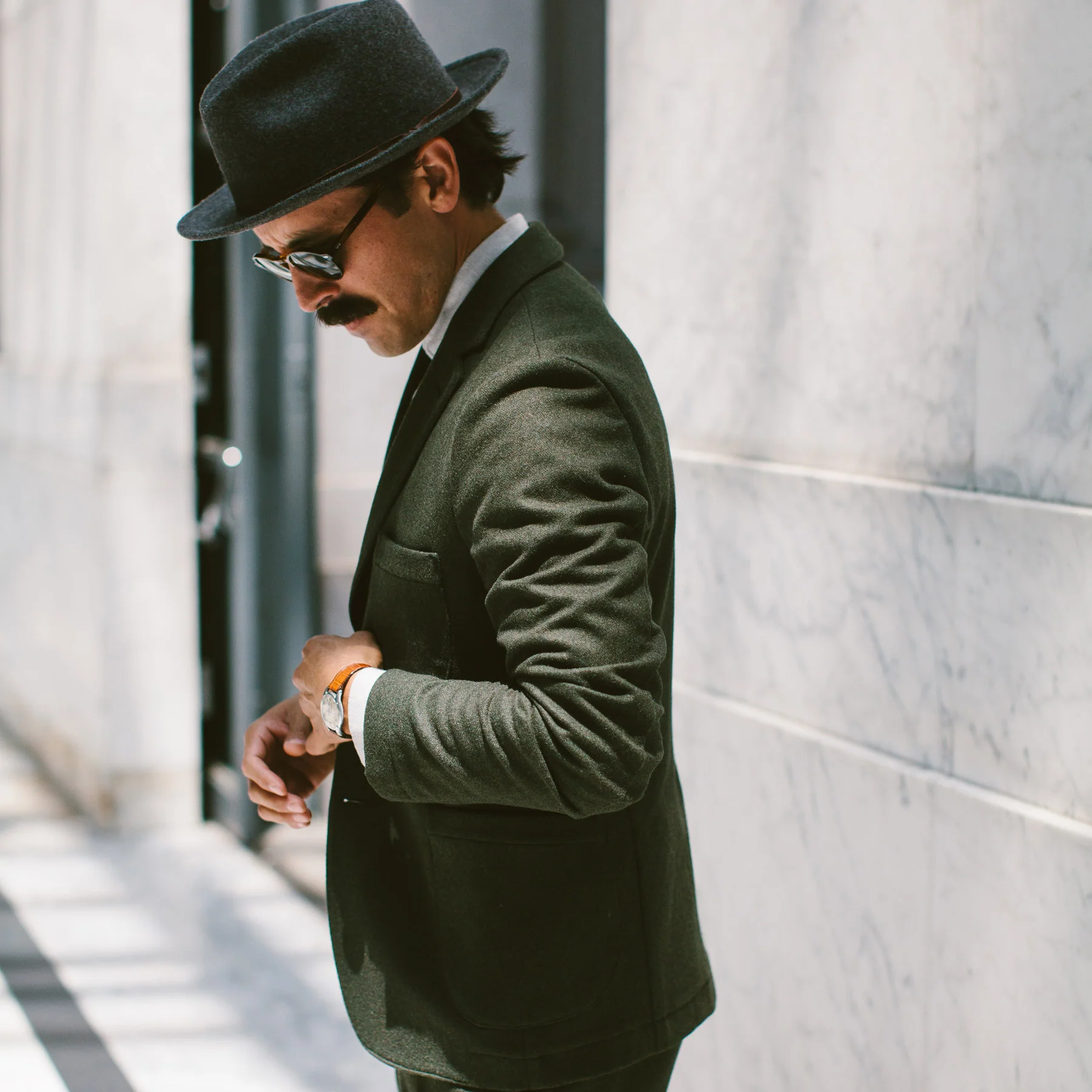 The Telegraph Jacket in Olive Wool - Image 4