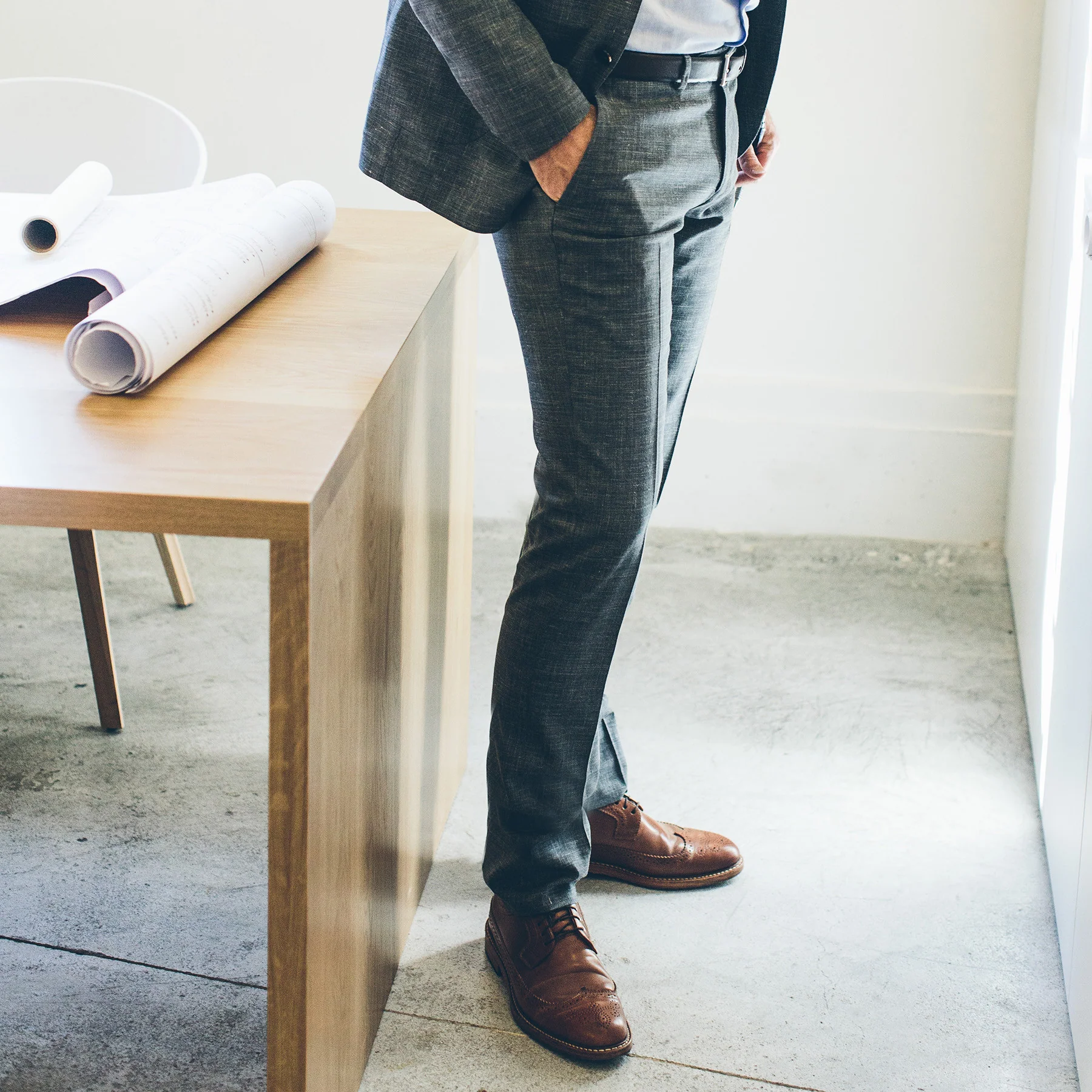 The Telegraph Trouser in Charcoal - Image 2