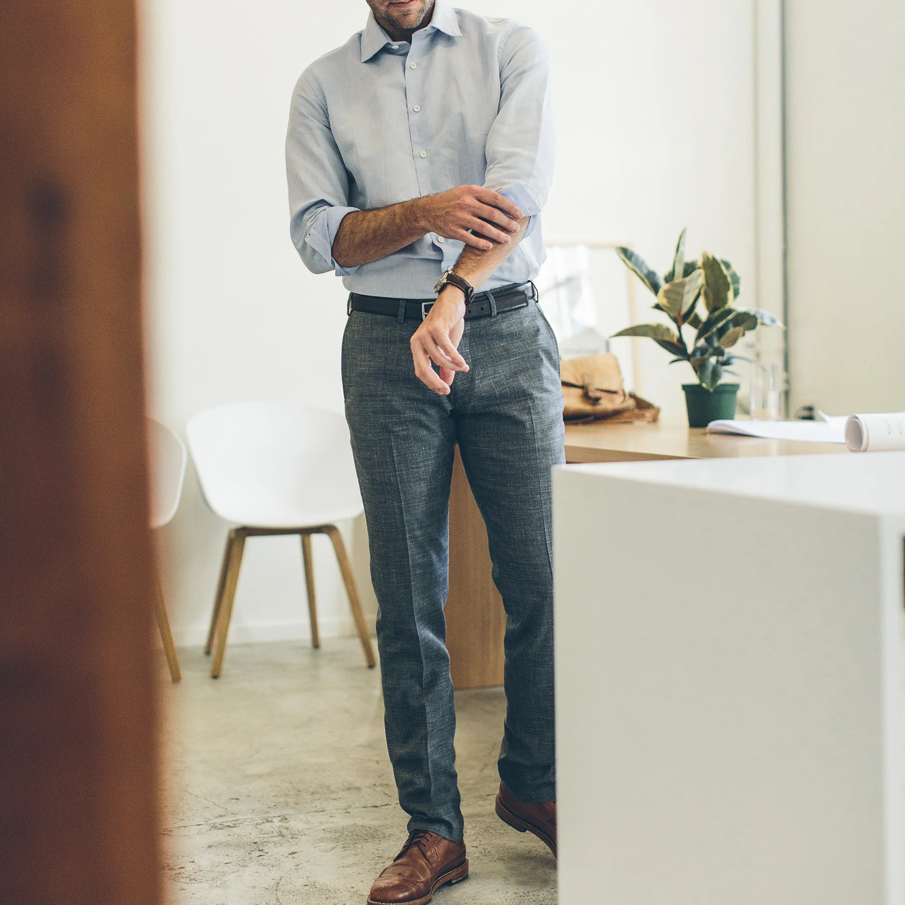 The Telegraph Trouser in Charcoal - Image 3