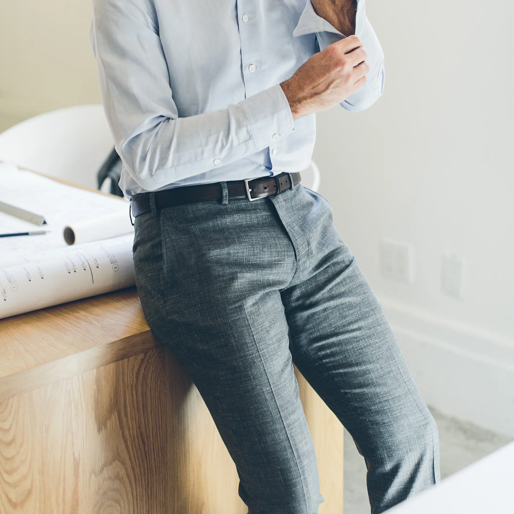 The Telegraph Trouser in Charcoal - Image 4