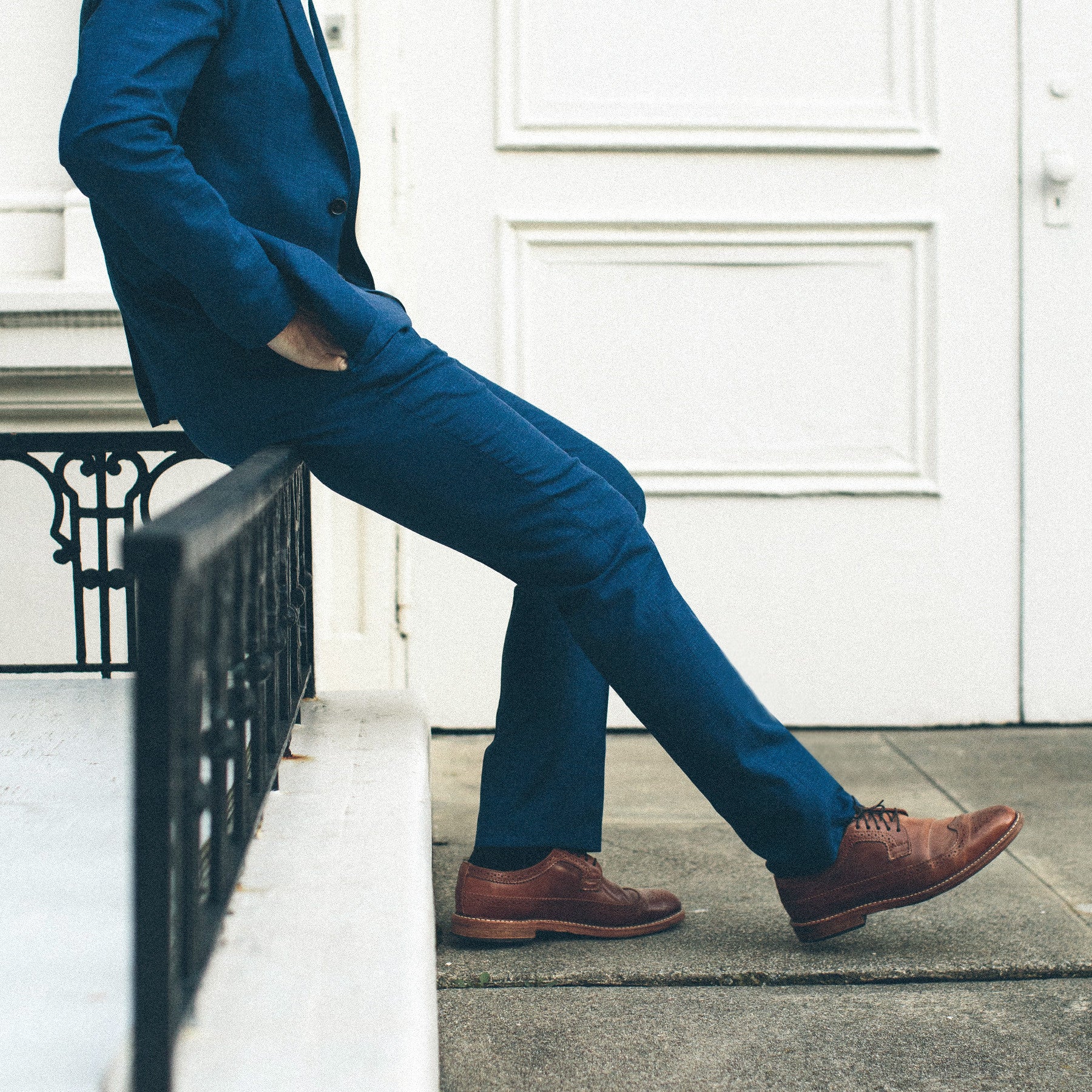 The Telegraph Trouser in Cobalt - Image 4