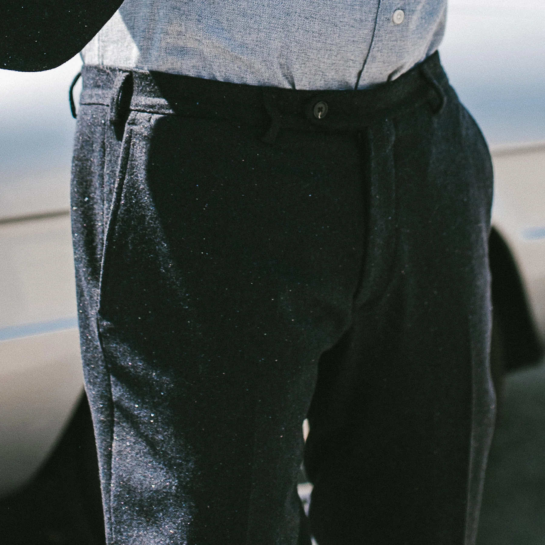 The Telegraph Trouser in Navy Donegal - Image 5