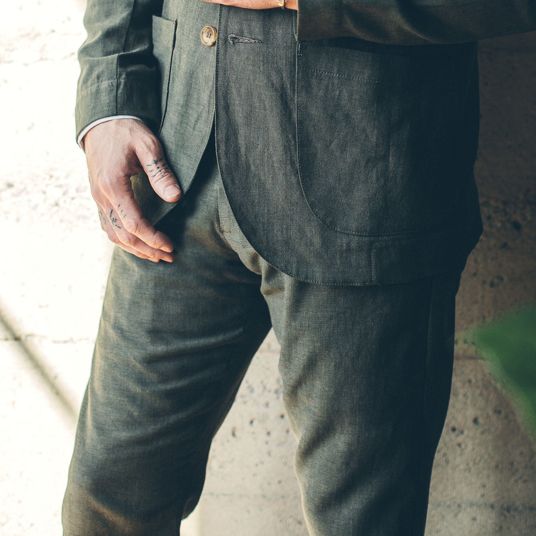 The Telegraph Trouser in Olive - Image 3