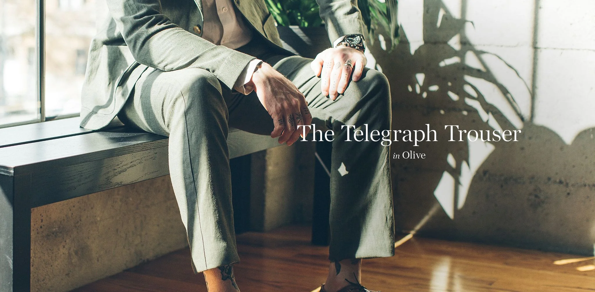 The Telegraph Trouser in Olive - Image 6
