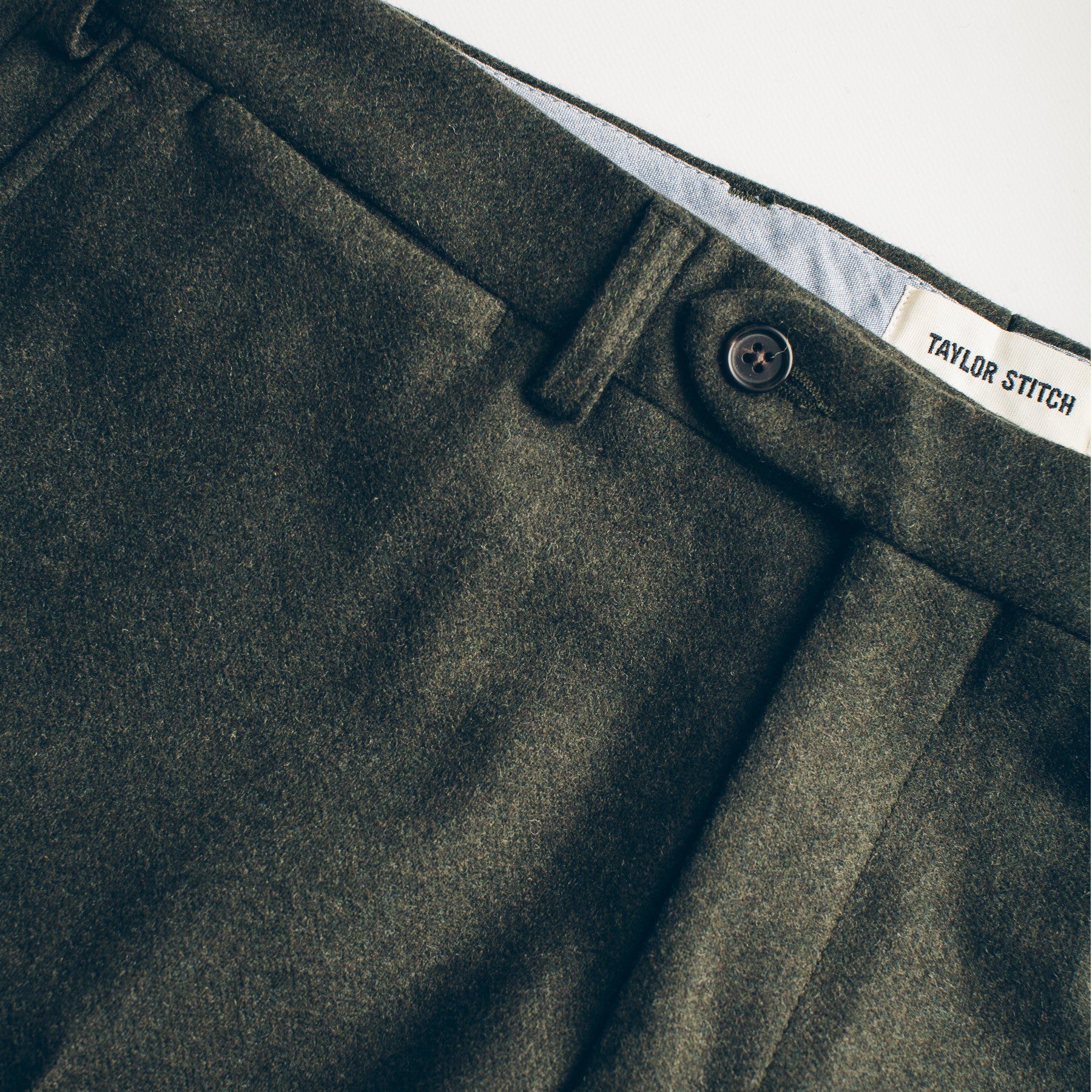 The Telegraph Trouser in Olive Wool - Image 3