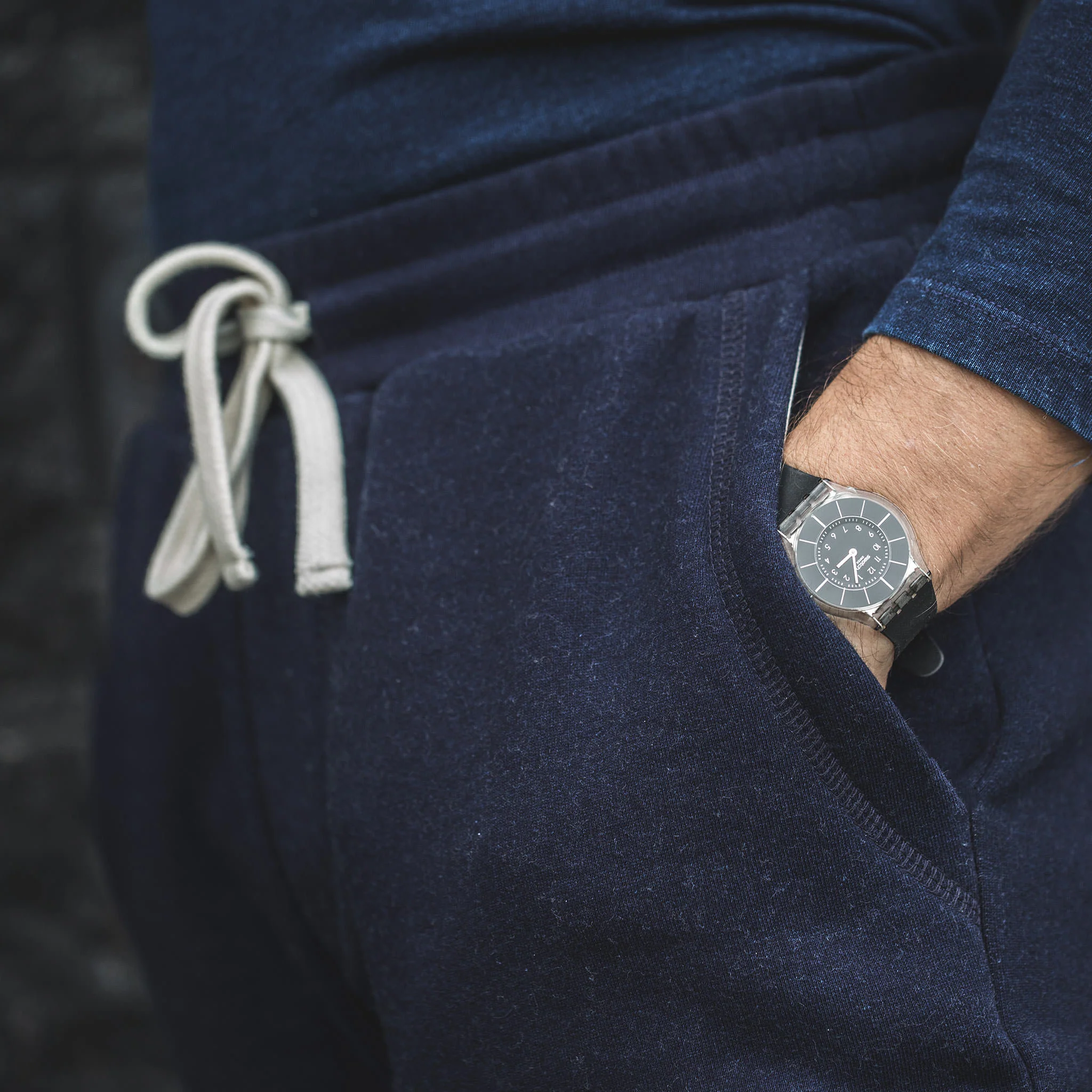 The Travel Pant in Indigo Fleece - Image 3