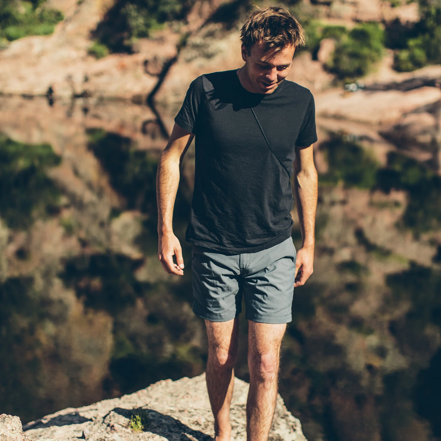 The Travel Short in Charcoal - Image 2