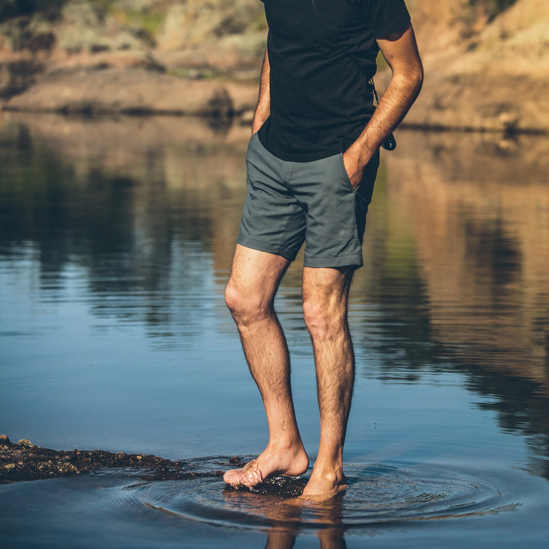 The Travel Short in Charcoal - Image 3